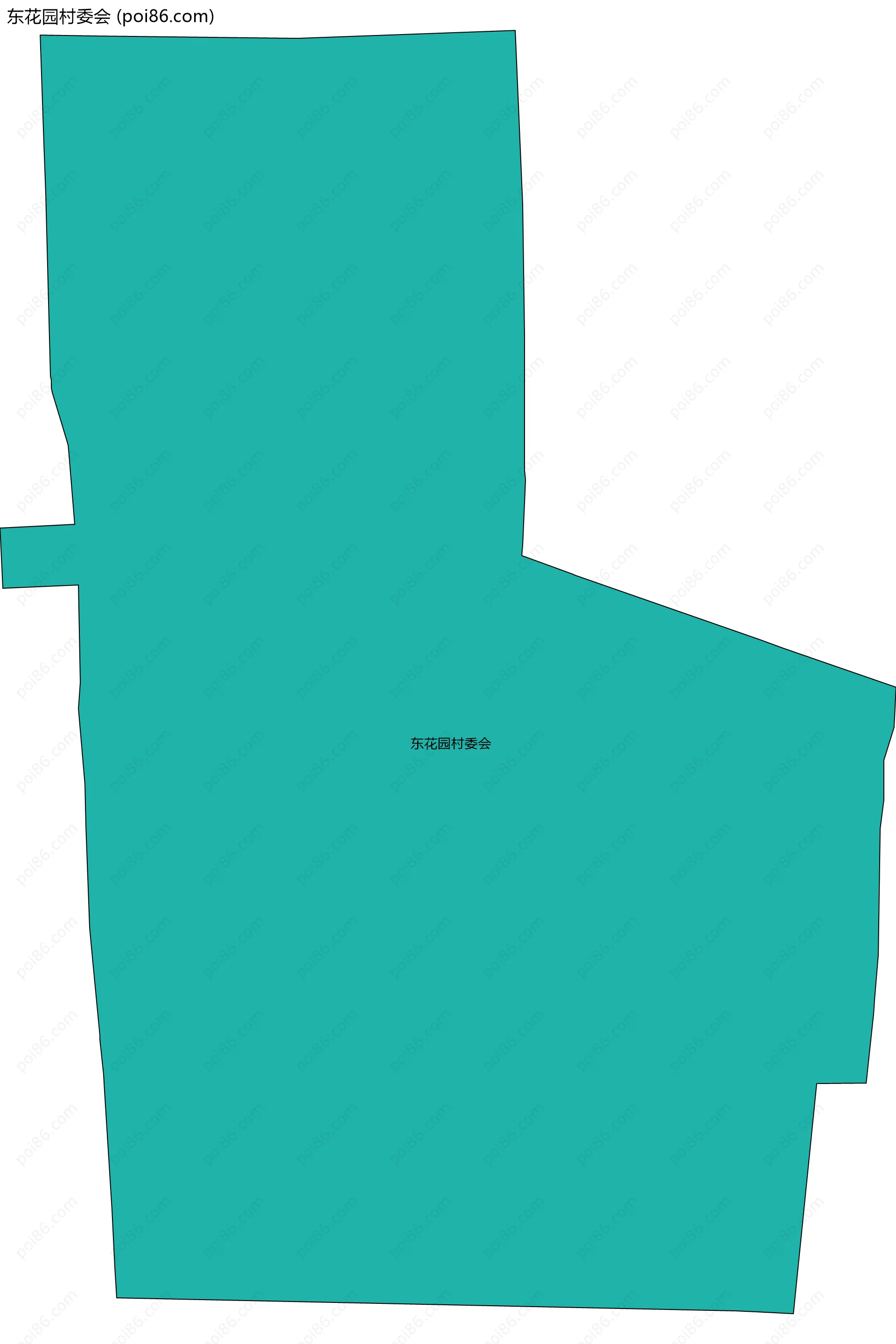 东花园村委会边界地图