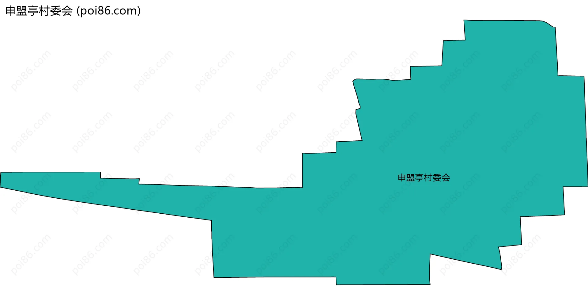 申盟亭村委会边界地图