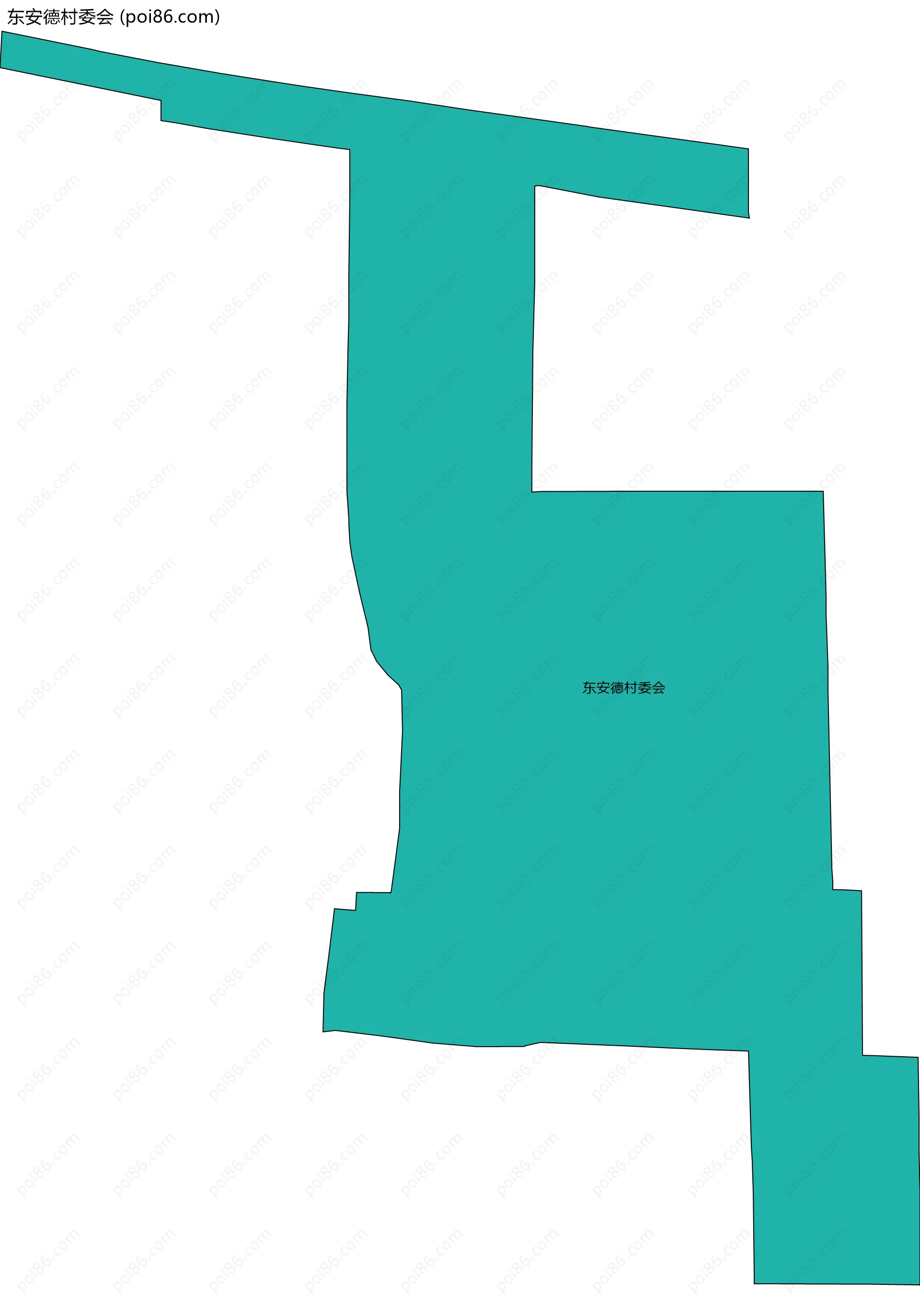 东安德村委会边界地图