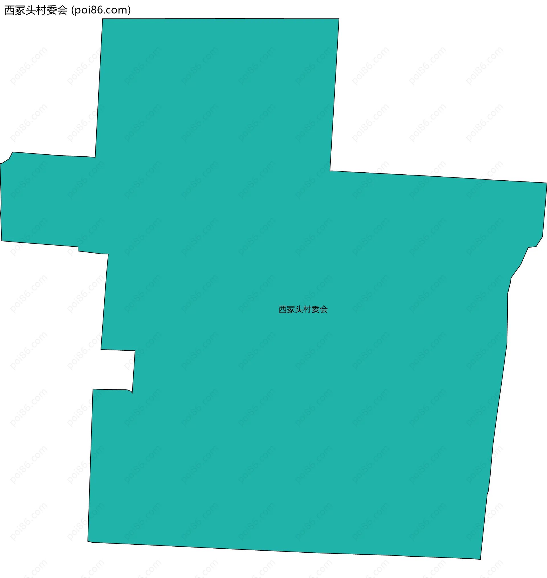 西冢头村委会边界地图