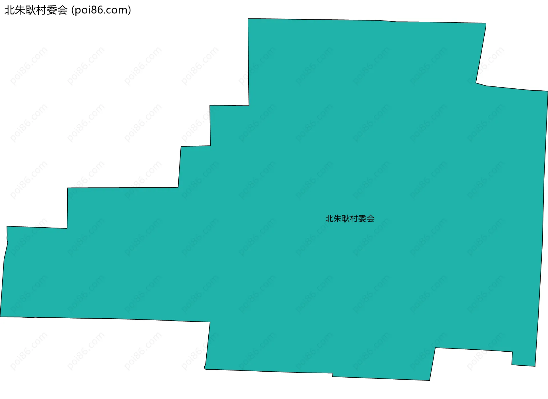 北朱耿村委会边界地图