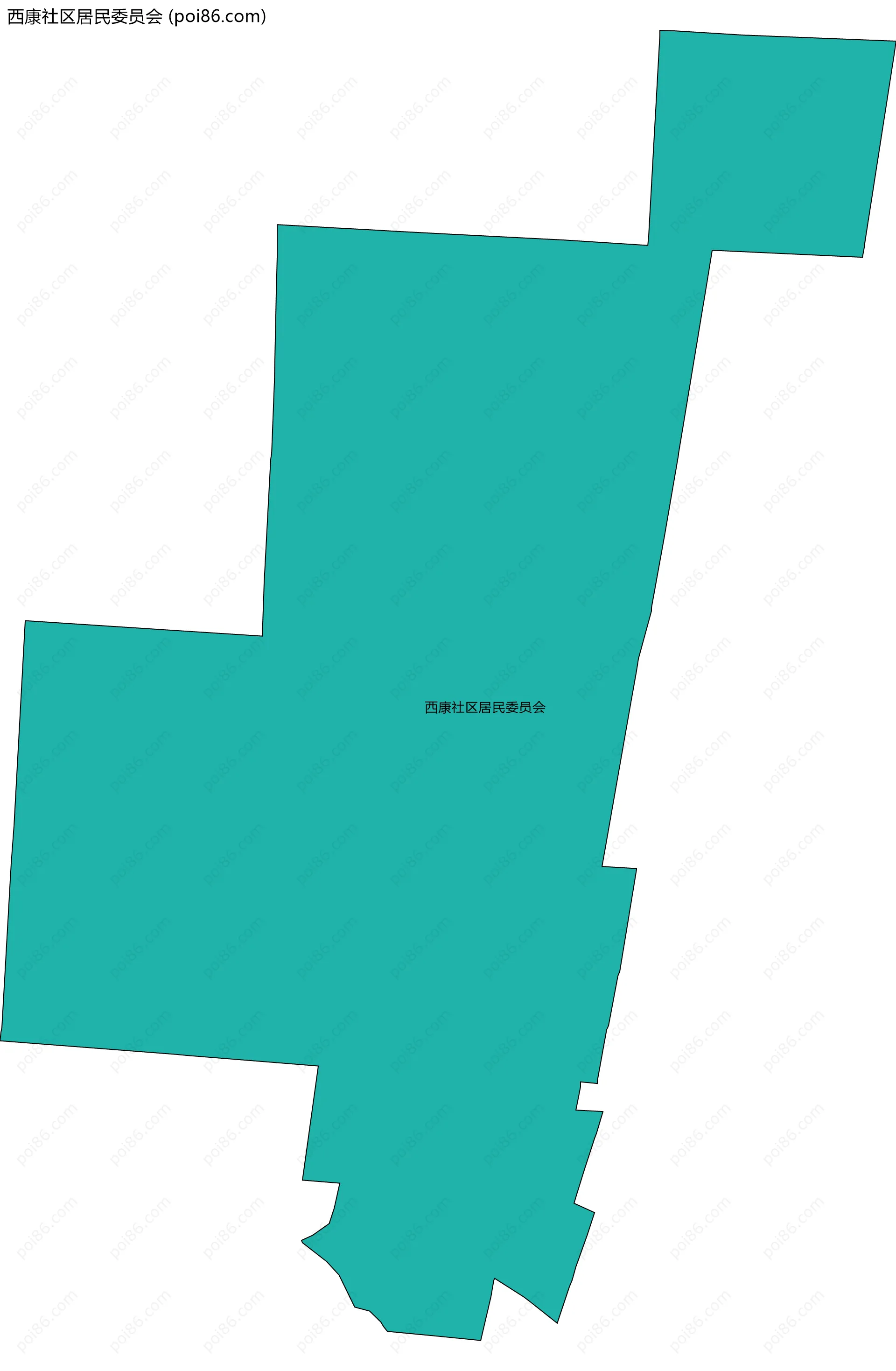 西康社区居民委员会边界地图