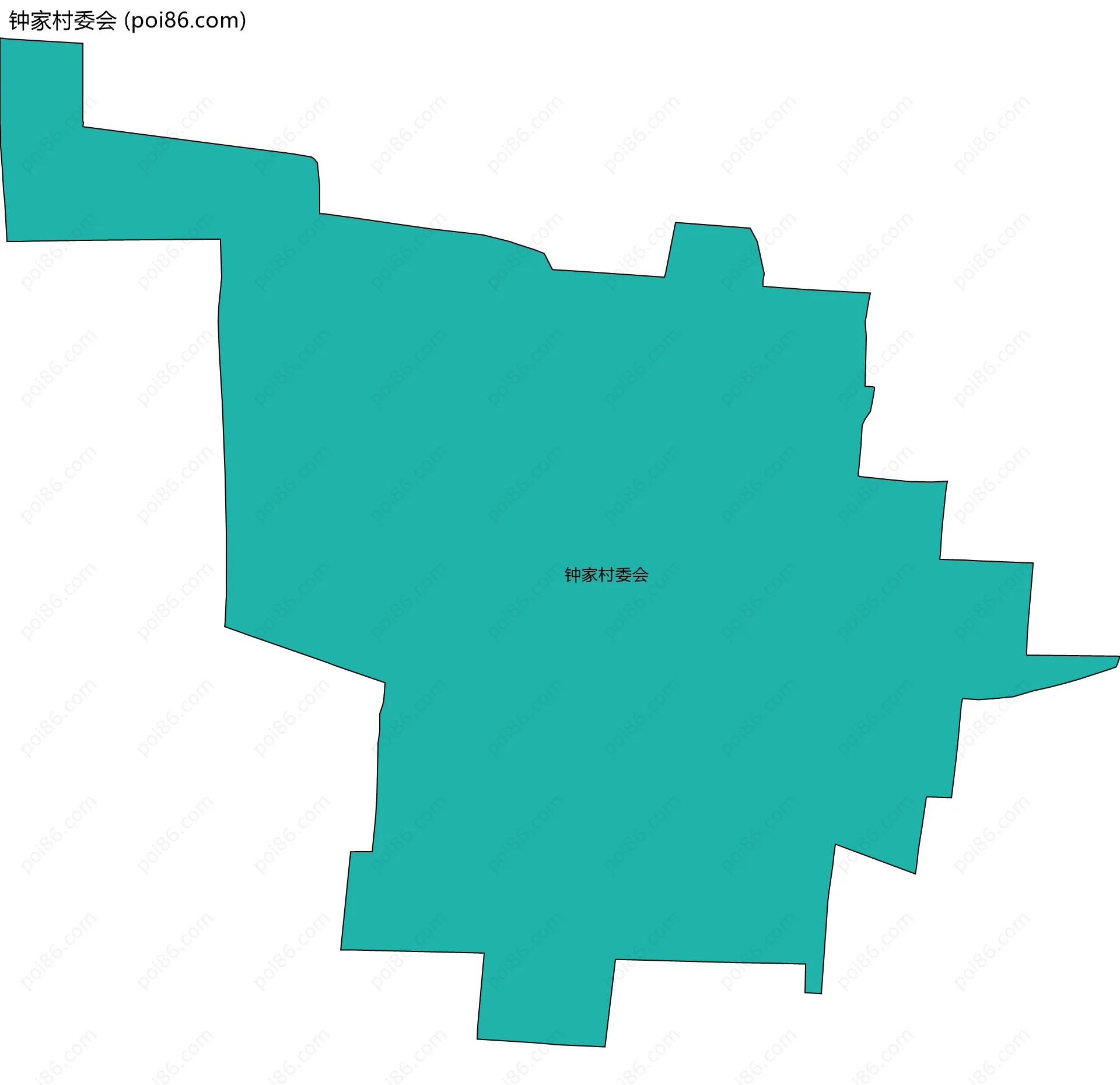 钟家村委会边界地图