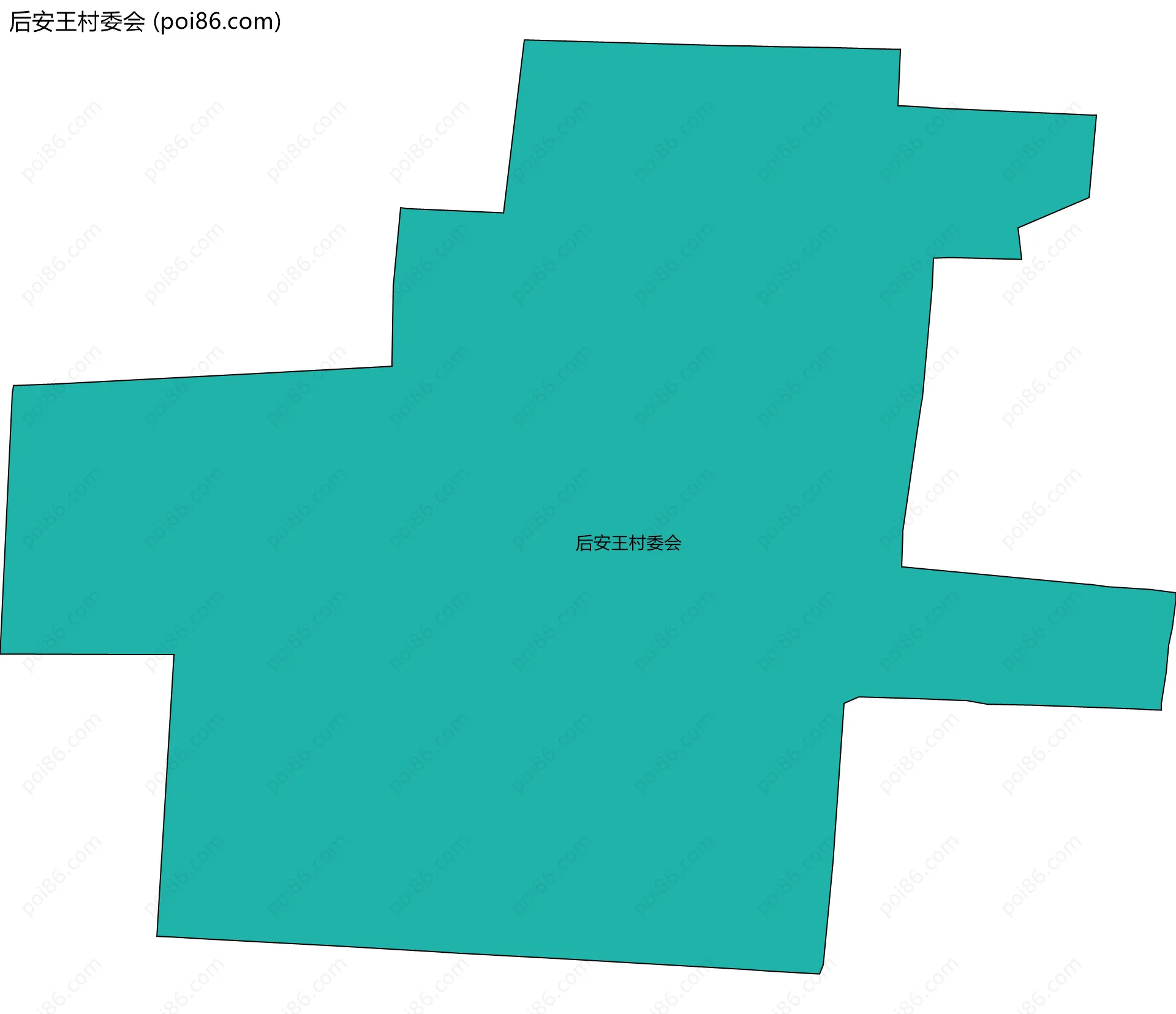 后安王村委会边界地图
