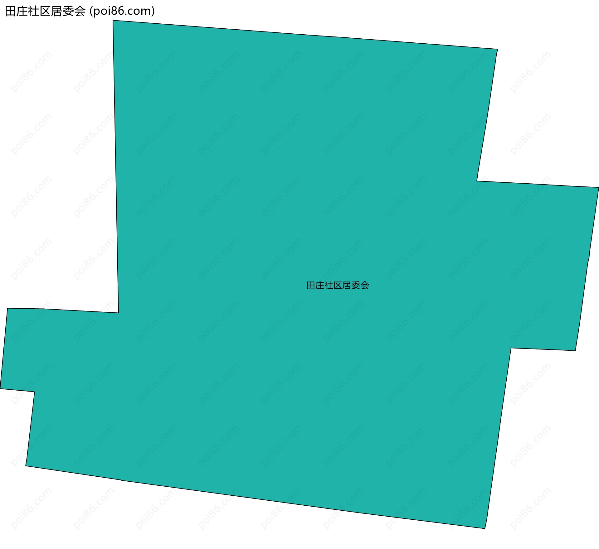 田庄社区居委会边界地图