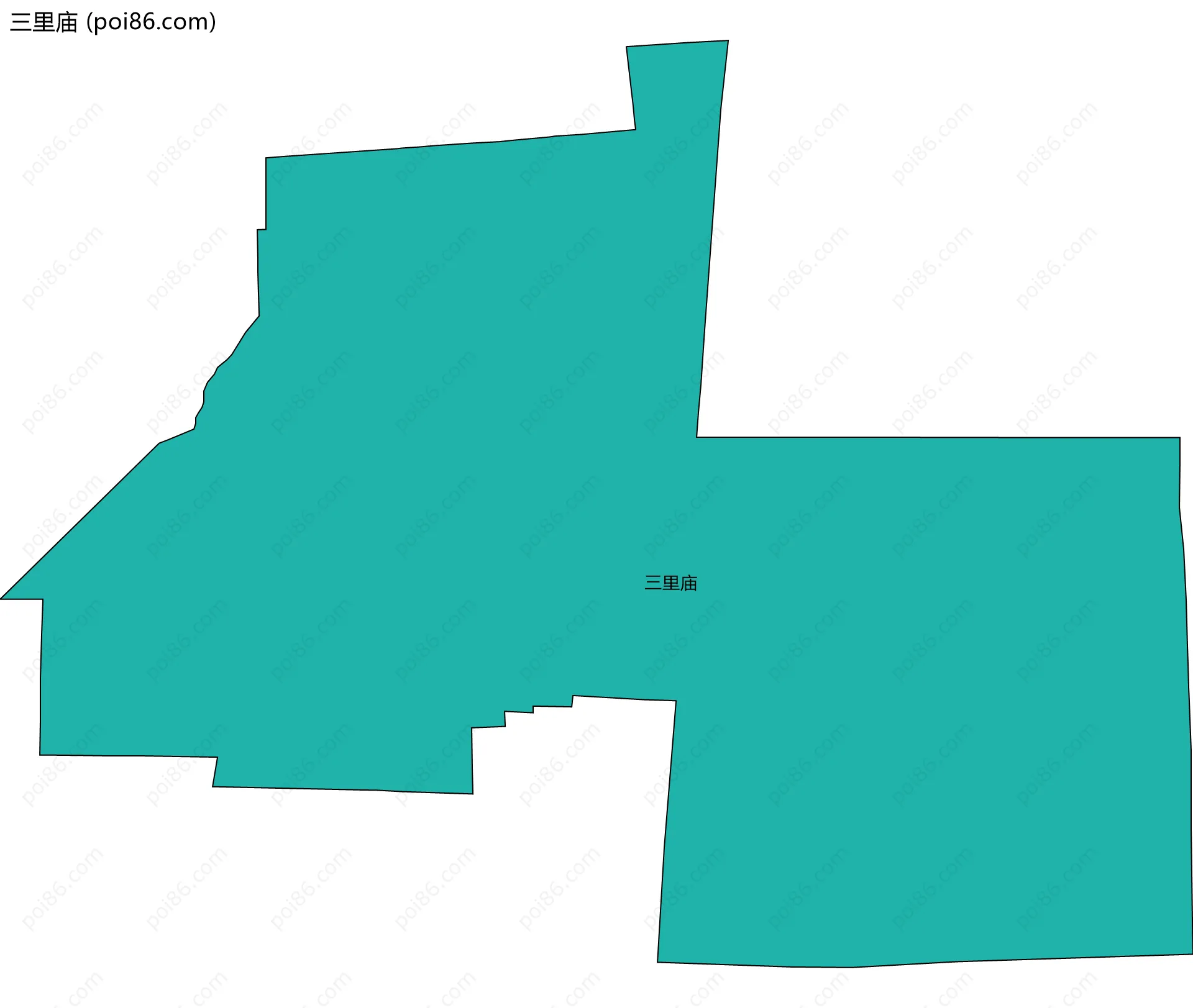 三里庙边界地图