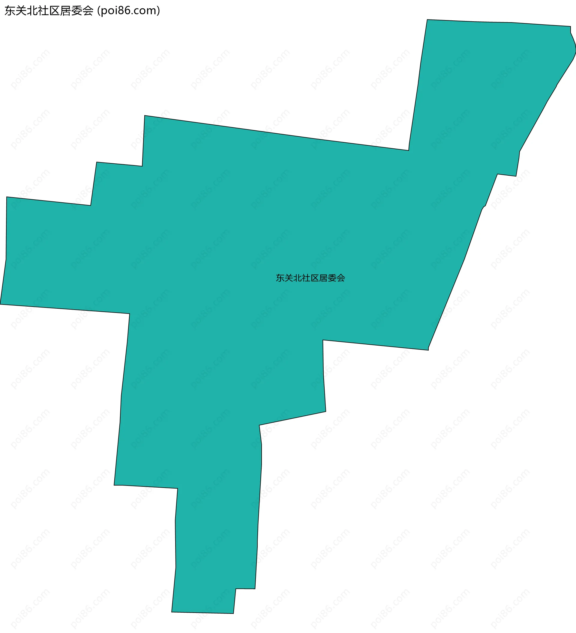 东关北社区居委会边界地图