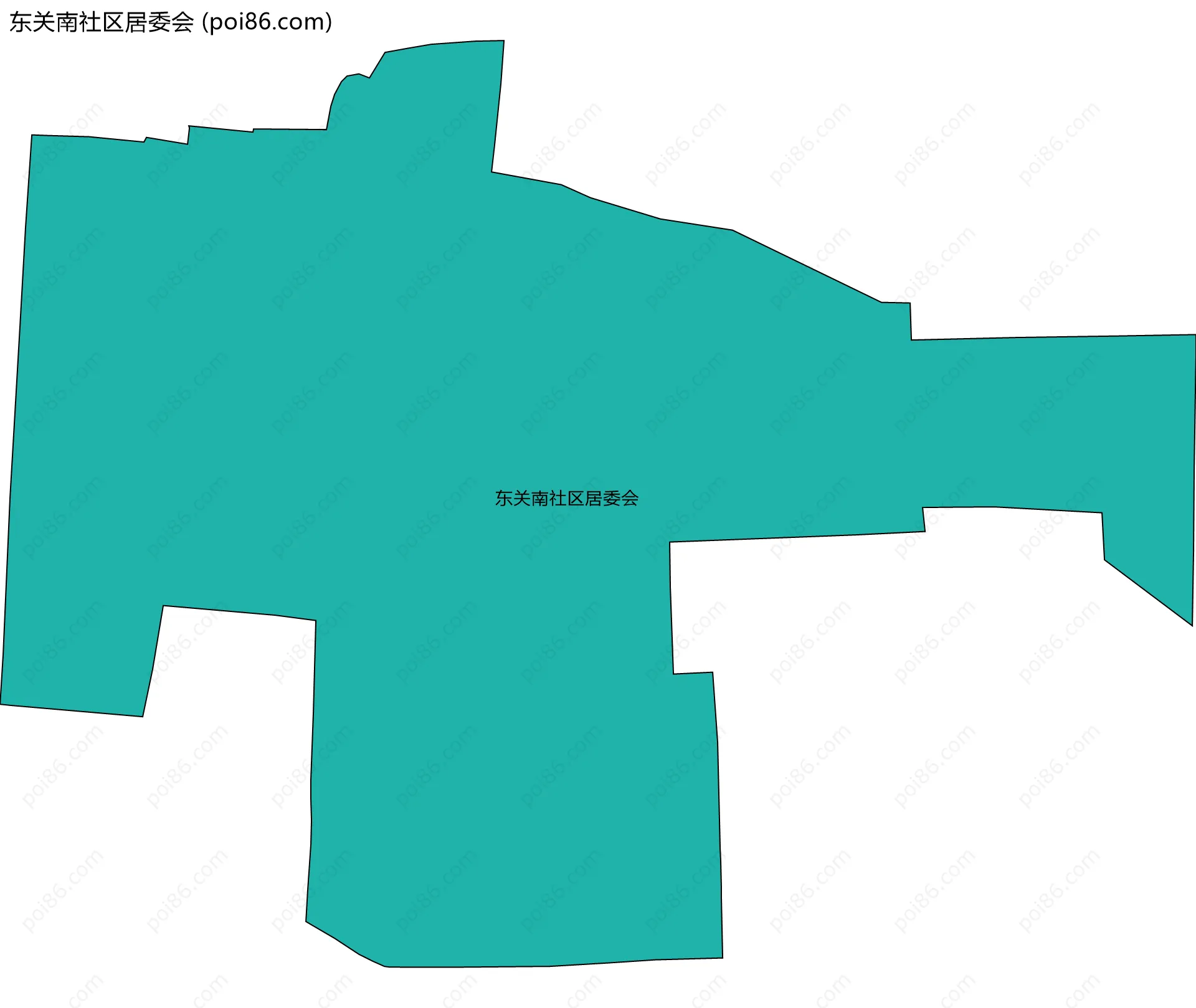 东关南社区居委会边界地图