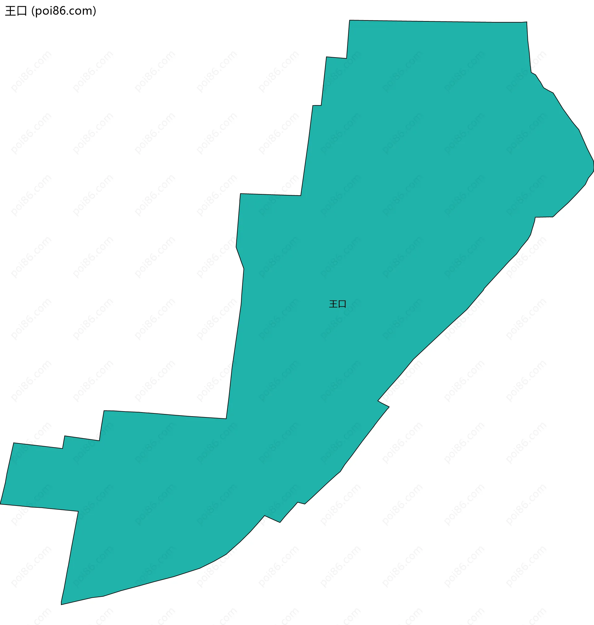 王口边界地图