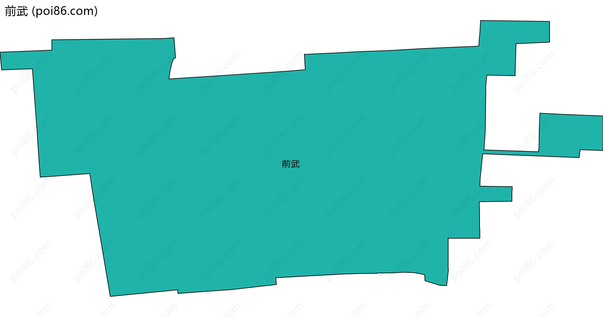 前武边界地图