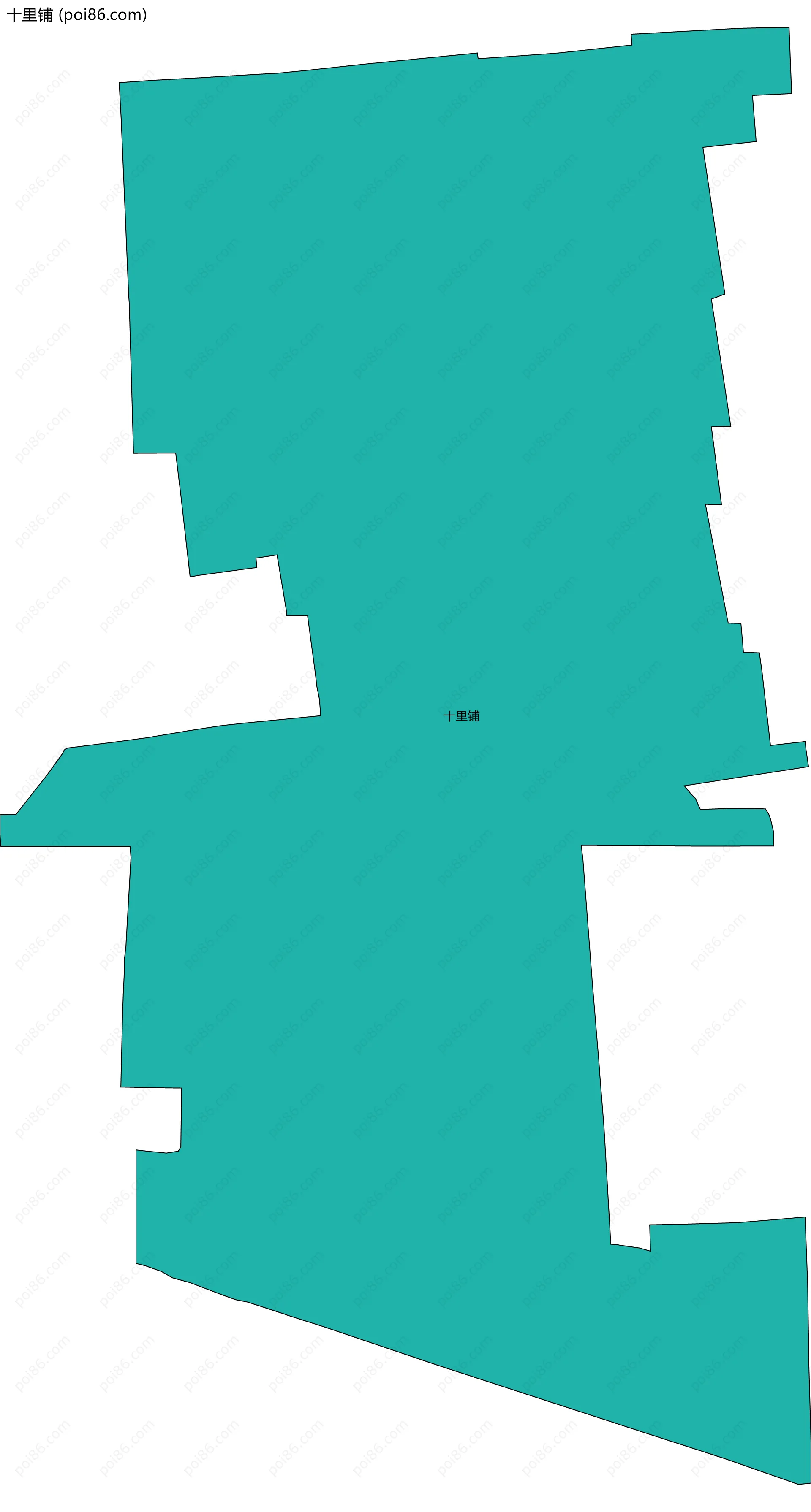 十里铺边界地图