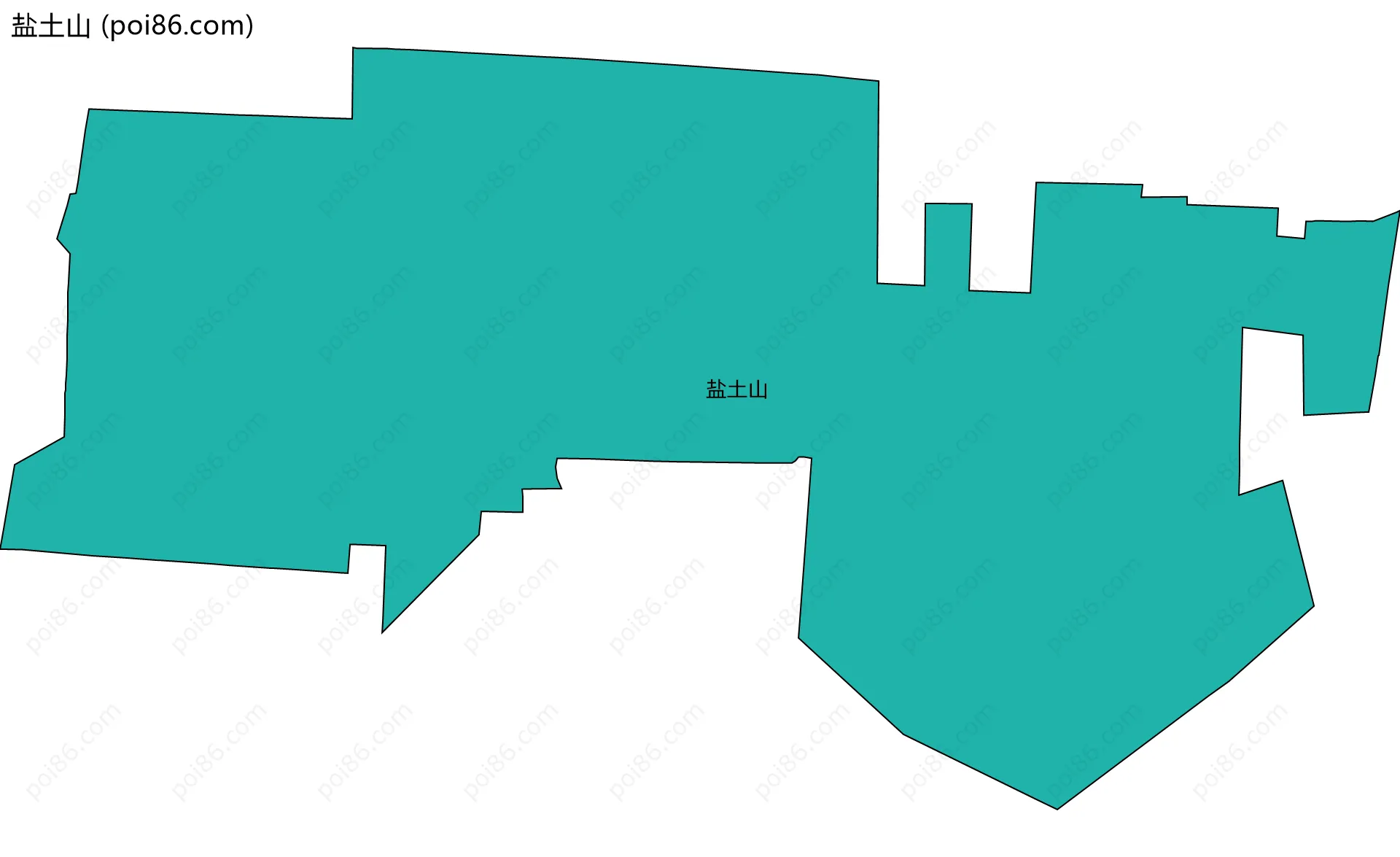 盐土山边界地图