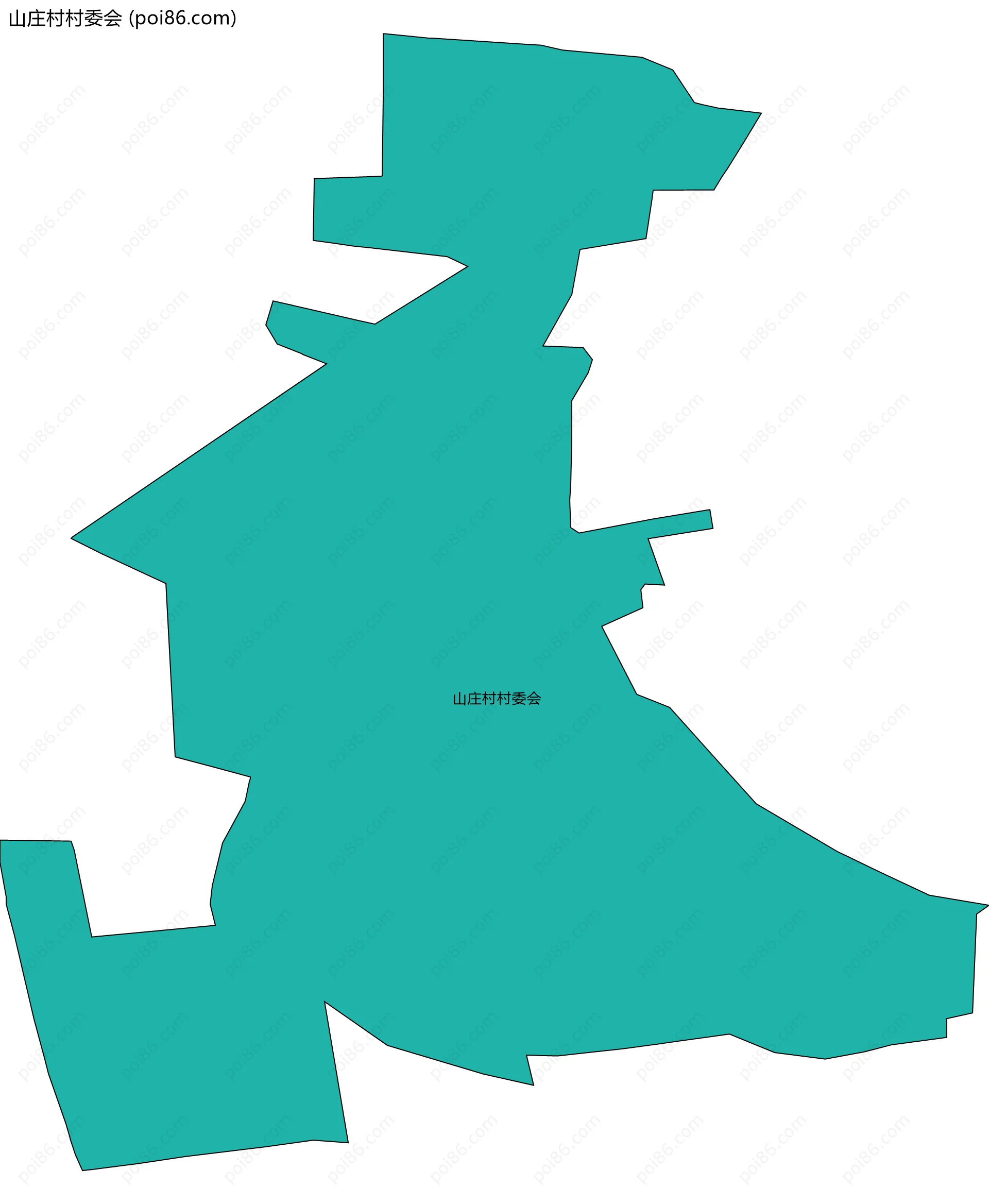 山庄村村委会边界地图