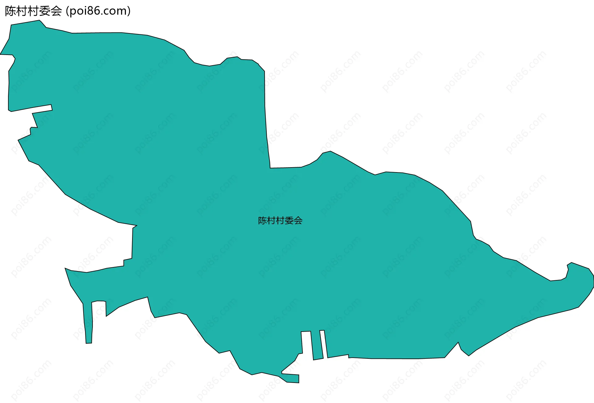 陈村村委会边界地图