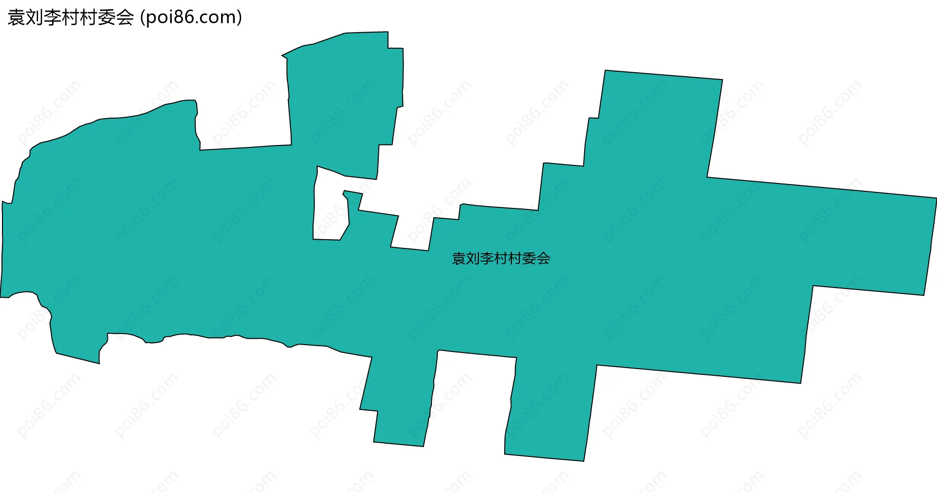 袁刘李村村委会边界地图