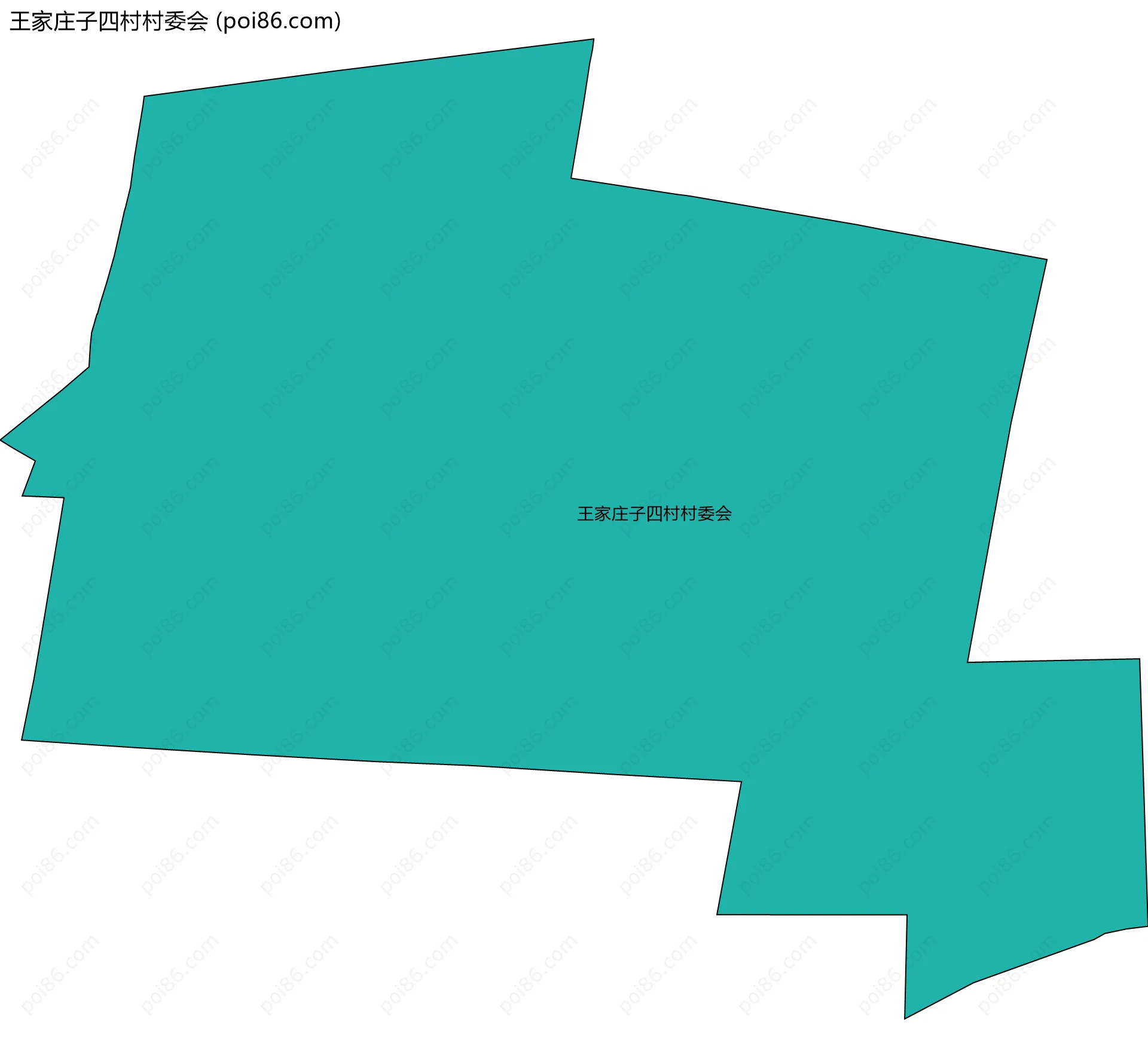 王家庄子四村村委会边界地图