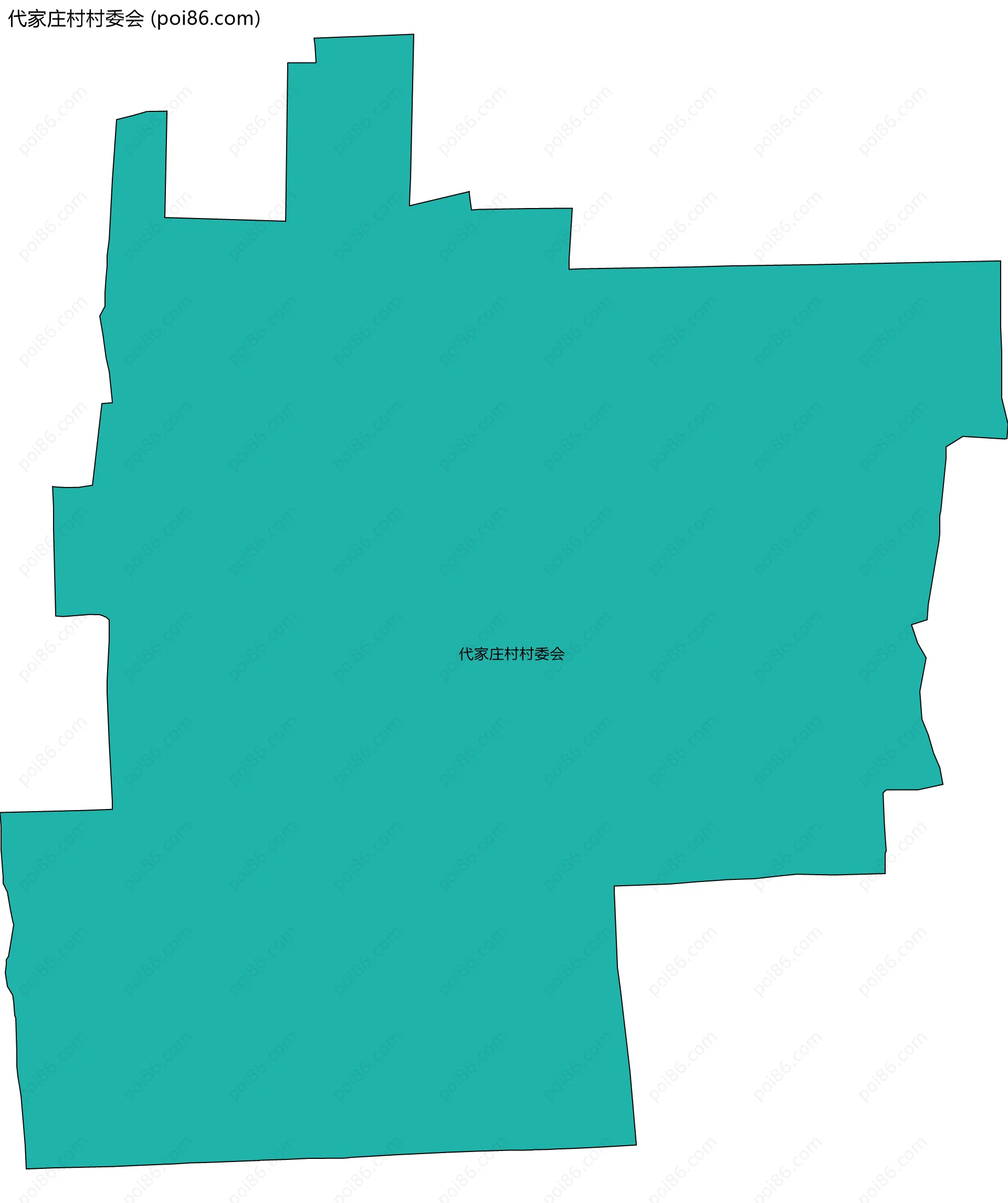 代家庄村村委会边界地图