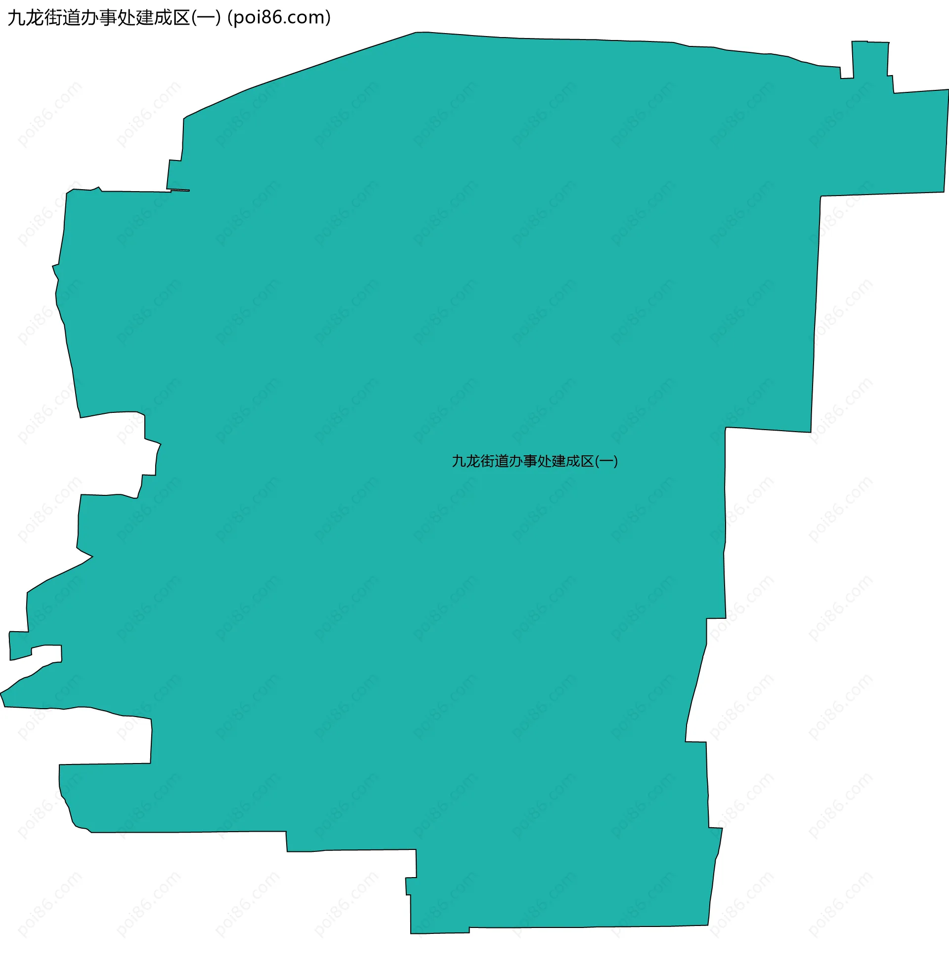 九龙街道办事处建成区(一)边界地图