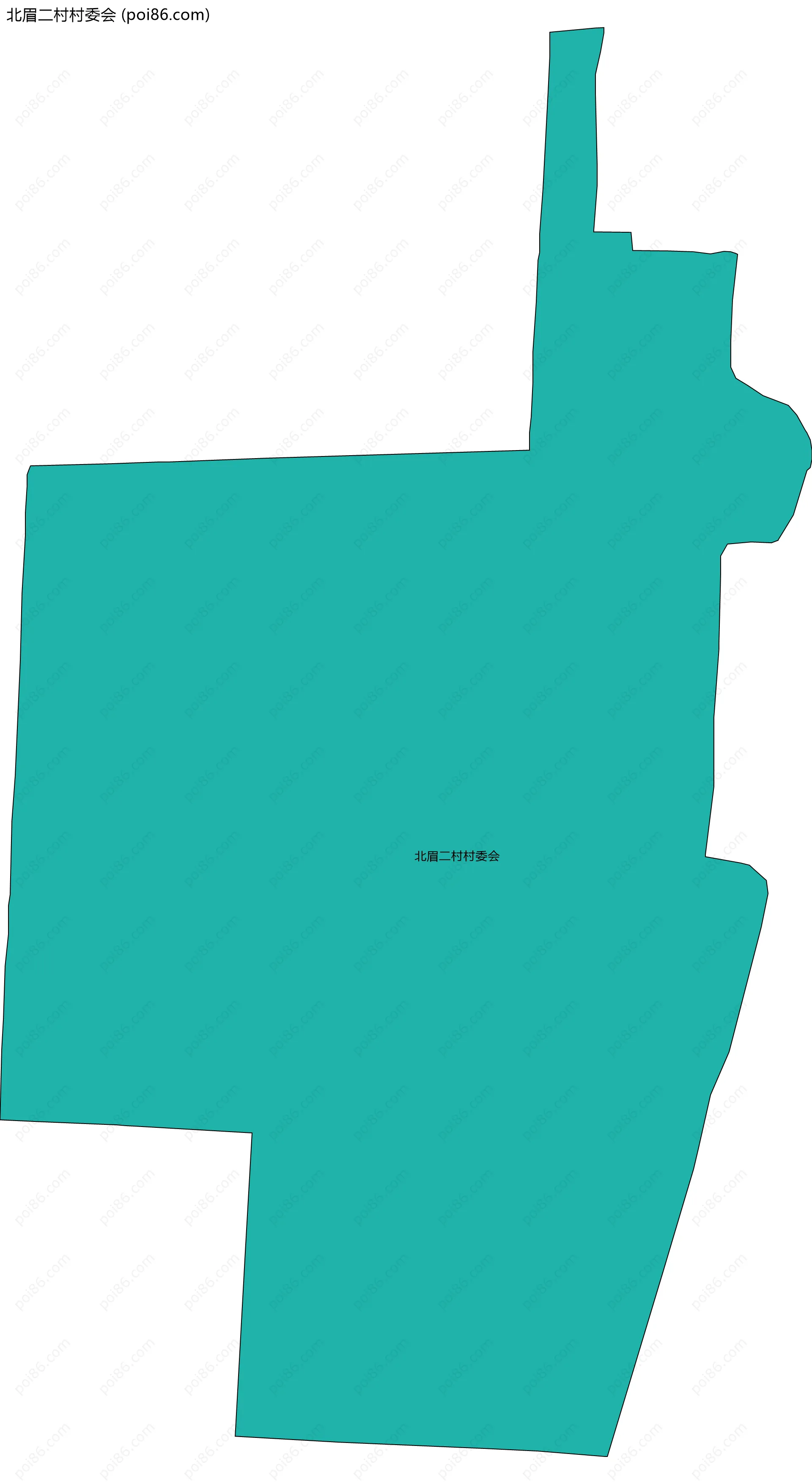 北眉二村村委会边界地图