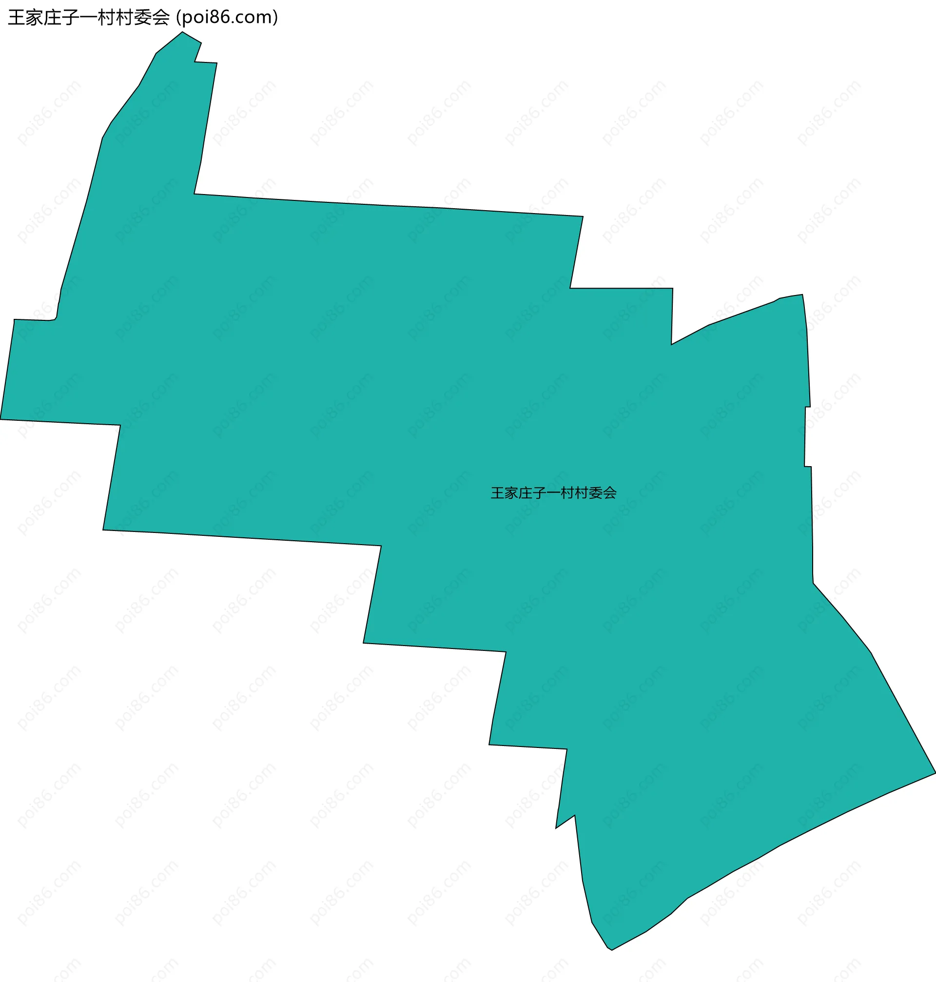 王家庄子一村村委会边界地图