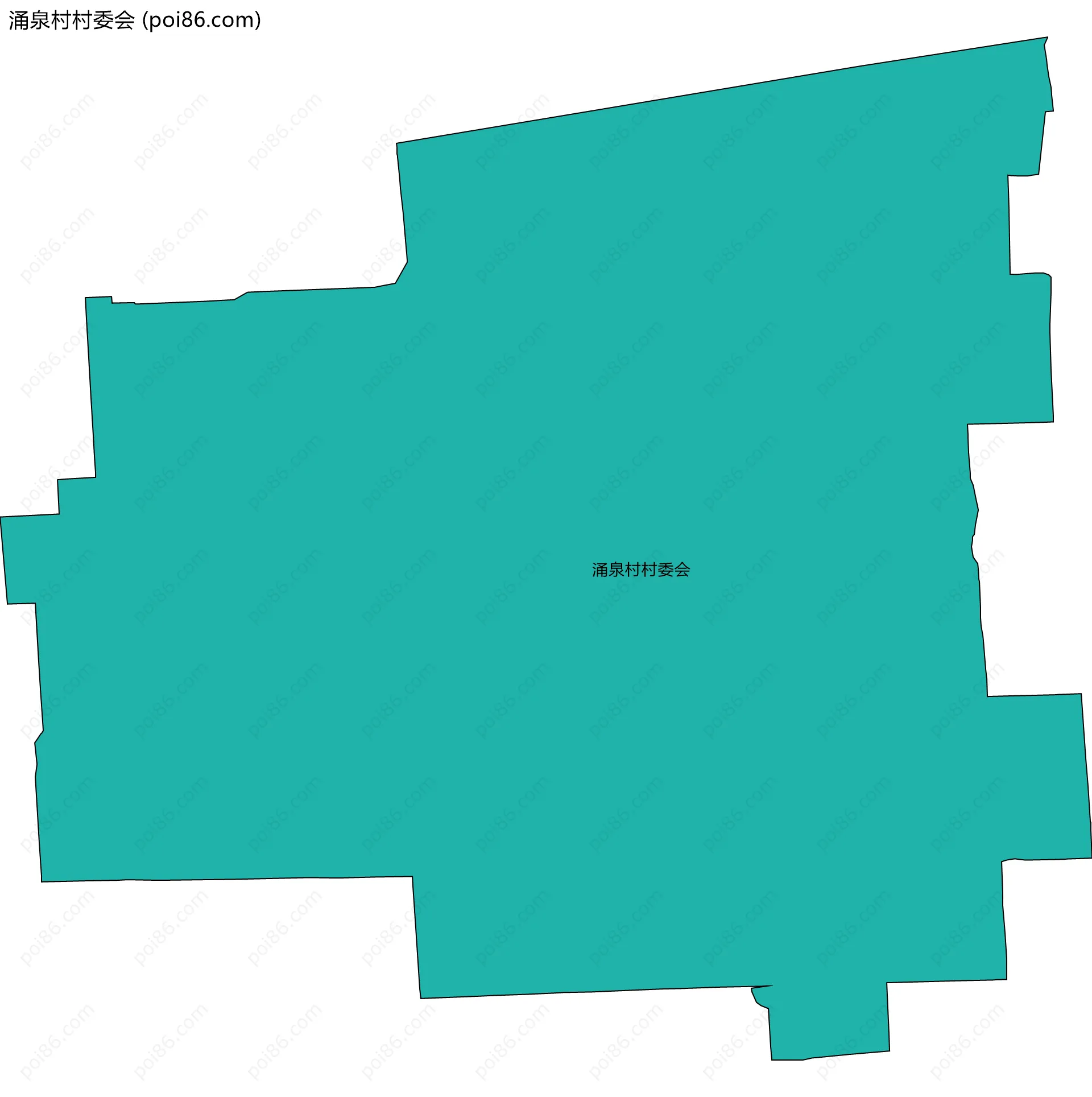 涌泉村村委会边界地图