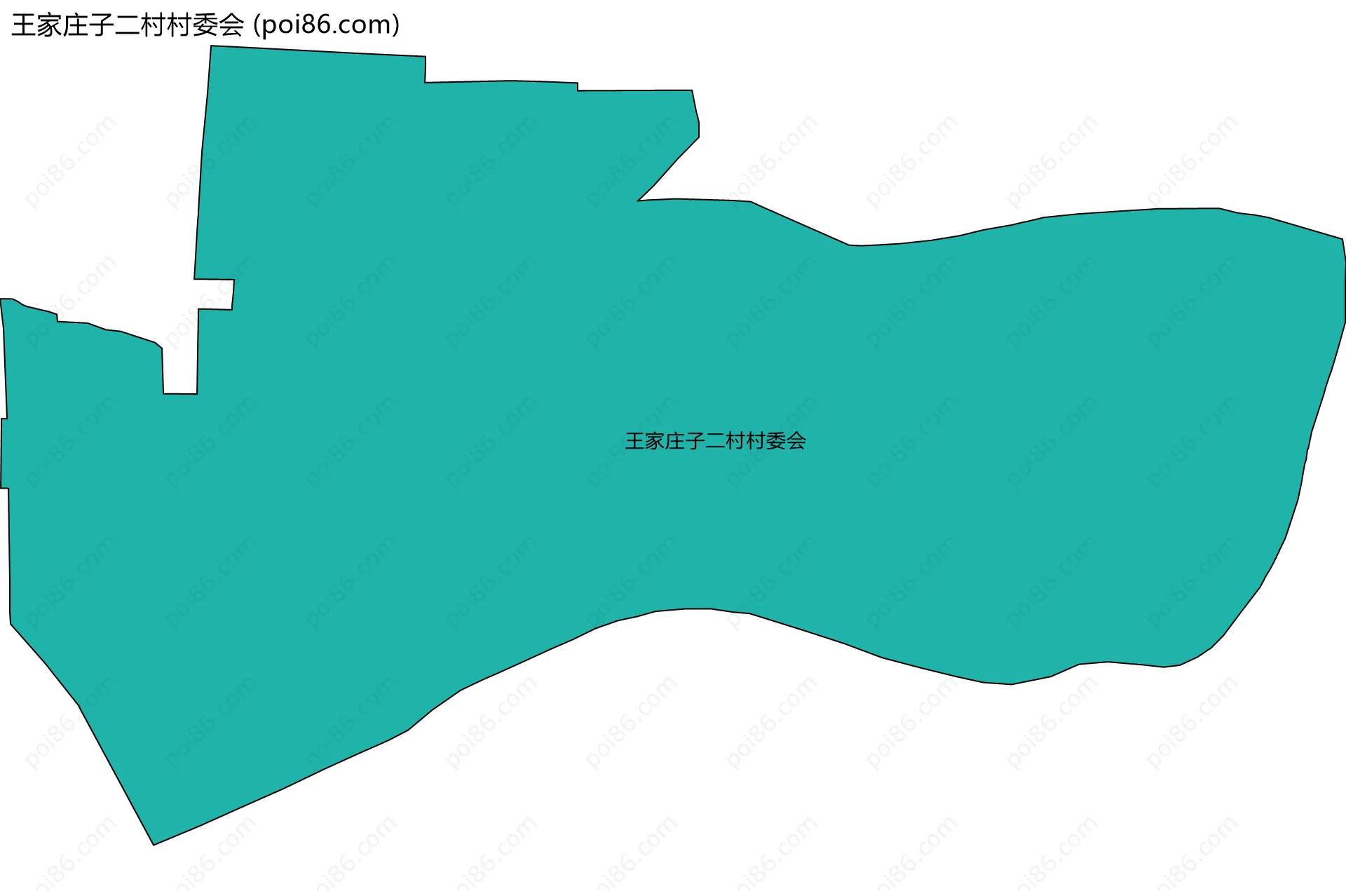 王家庄子二村村委会边界地图