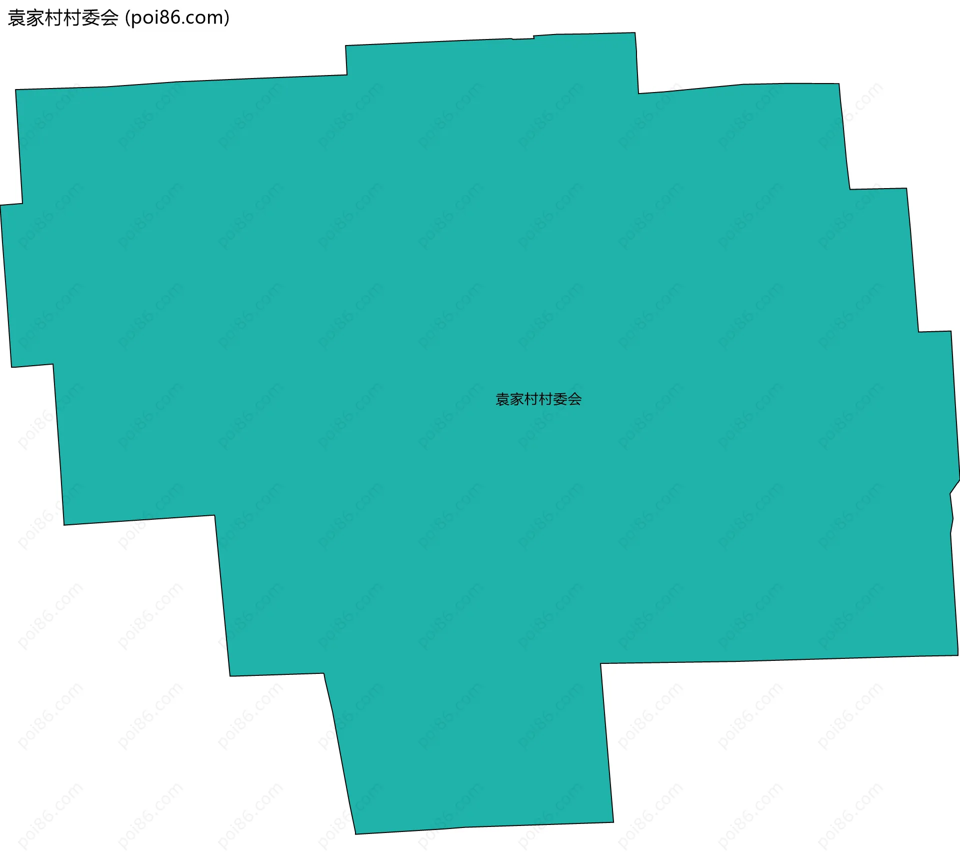 袁家村村委会边界地图