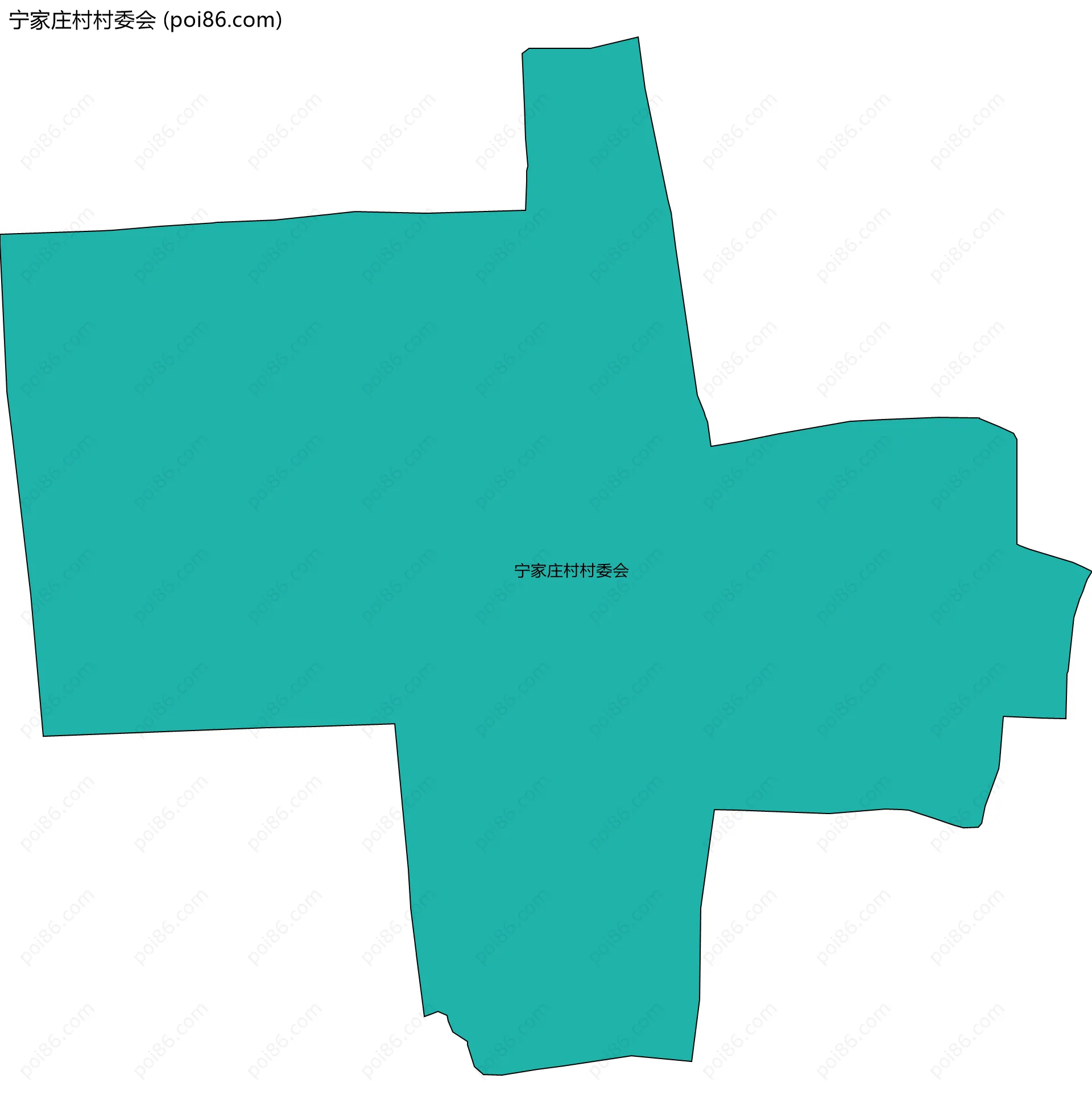 宁家庄村村委会边界地图