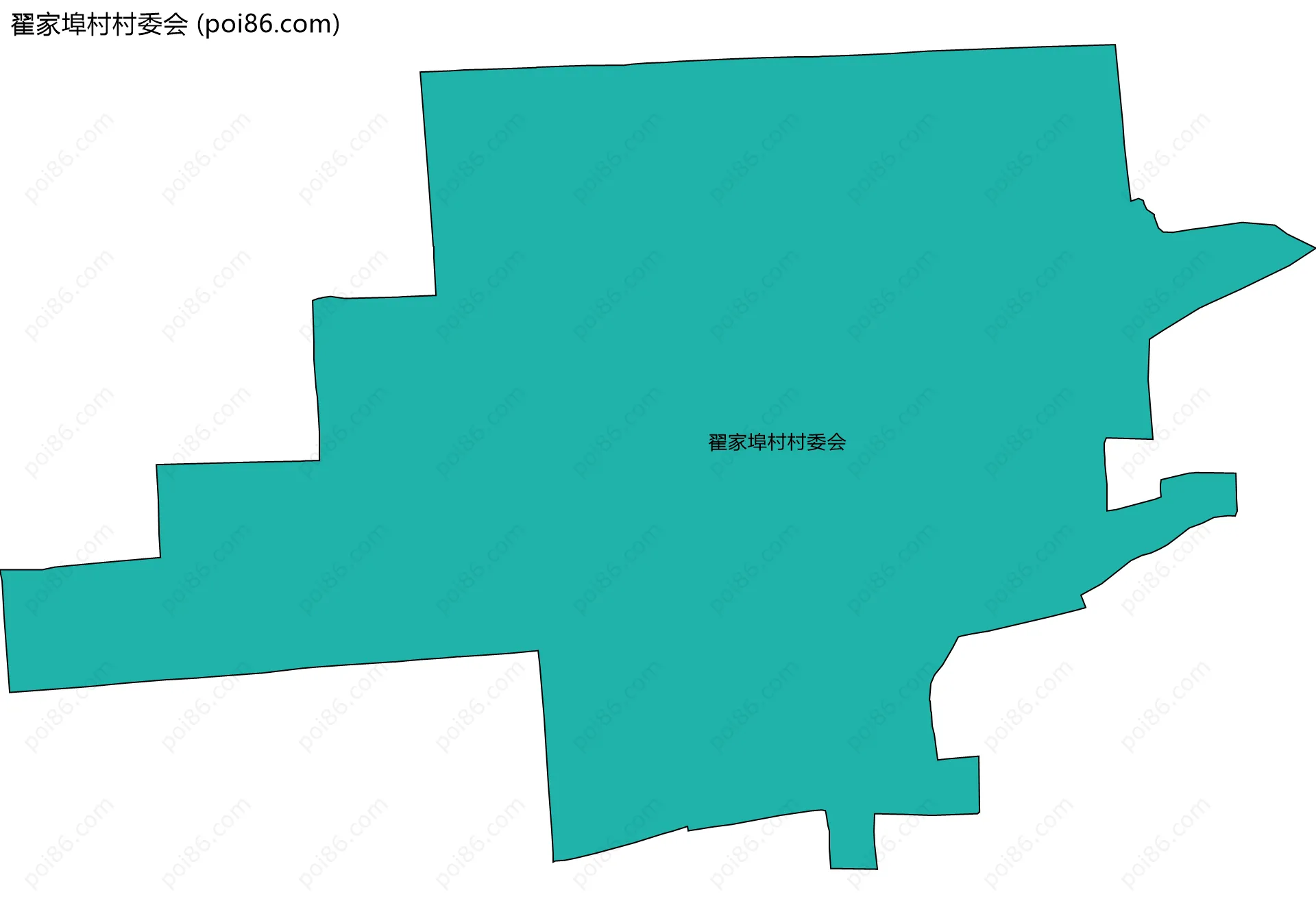 翟家埠村村委会边界地图