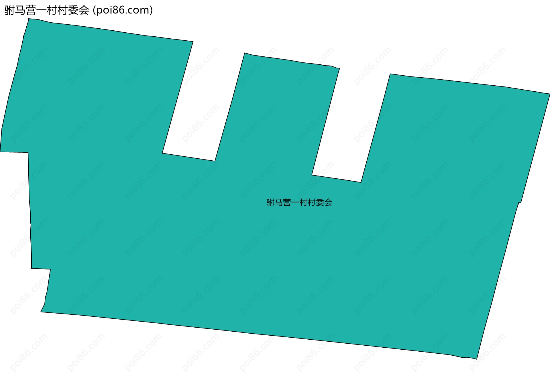 驸马营一村村委会边界地图