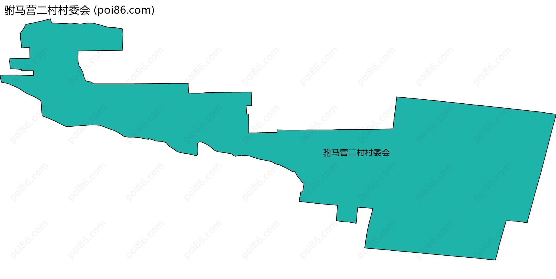驸马营二村村委会边界地图