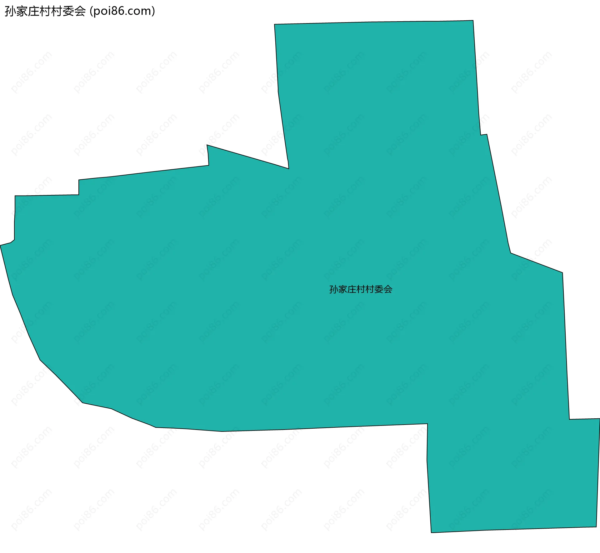 孙家庄村村委会边界地图