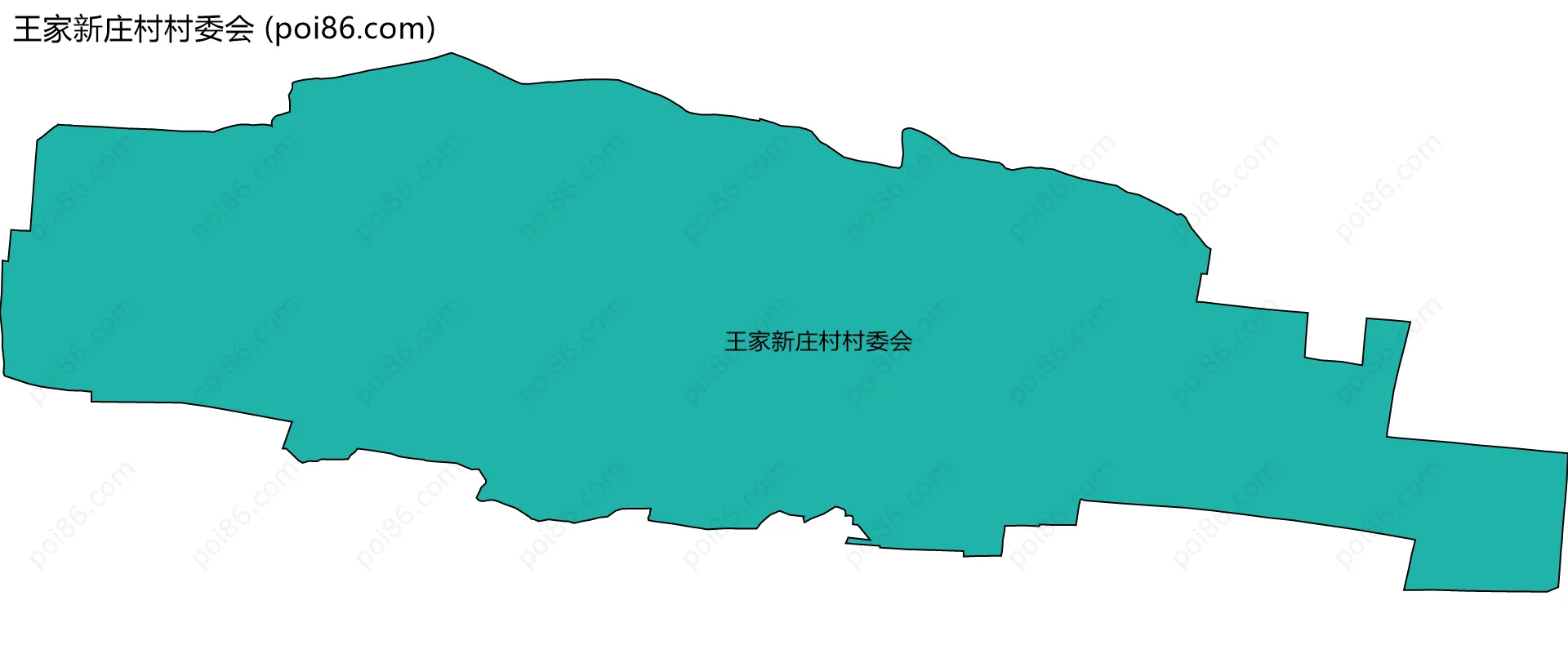 王家新庄村村委会边界地图