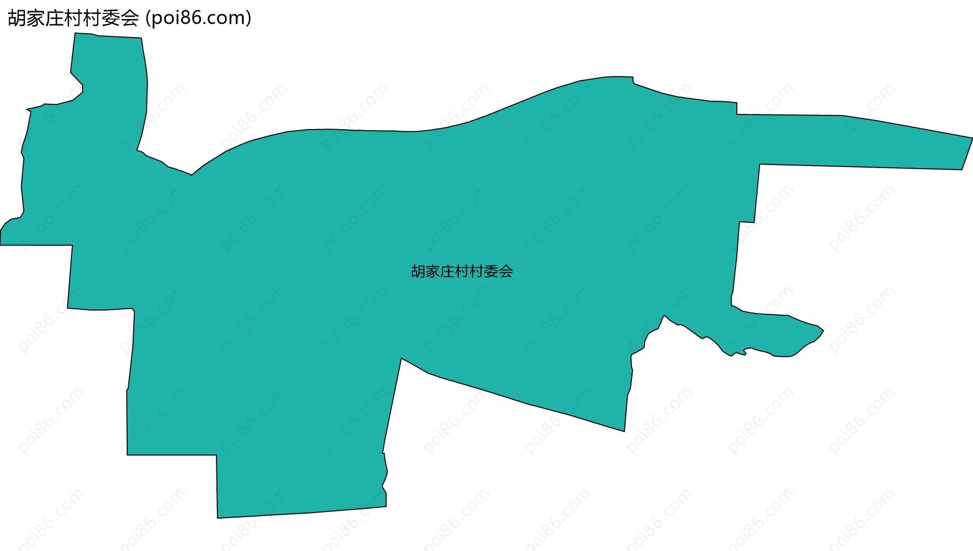 胡家庄村村委会边界地图