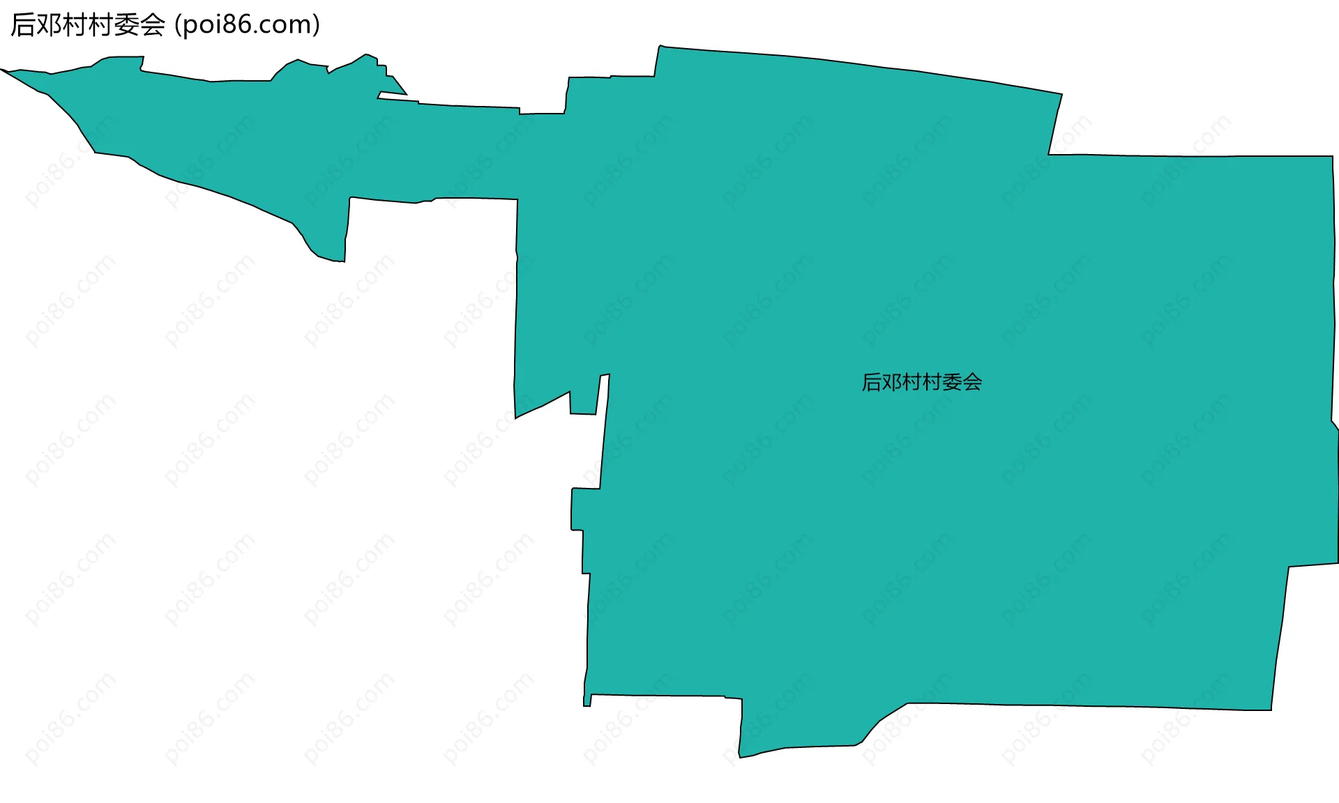 后邓村村委会边界地图