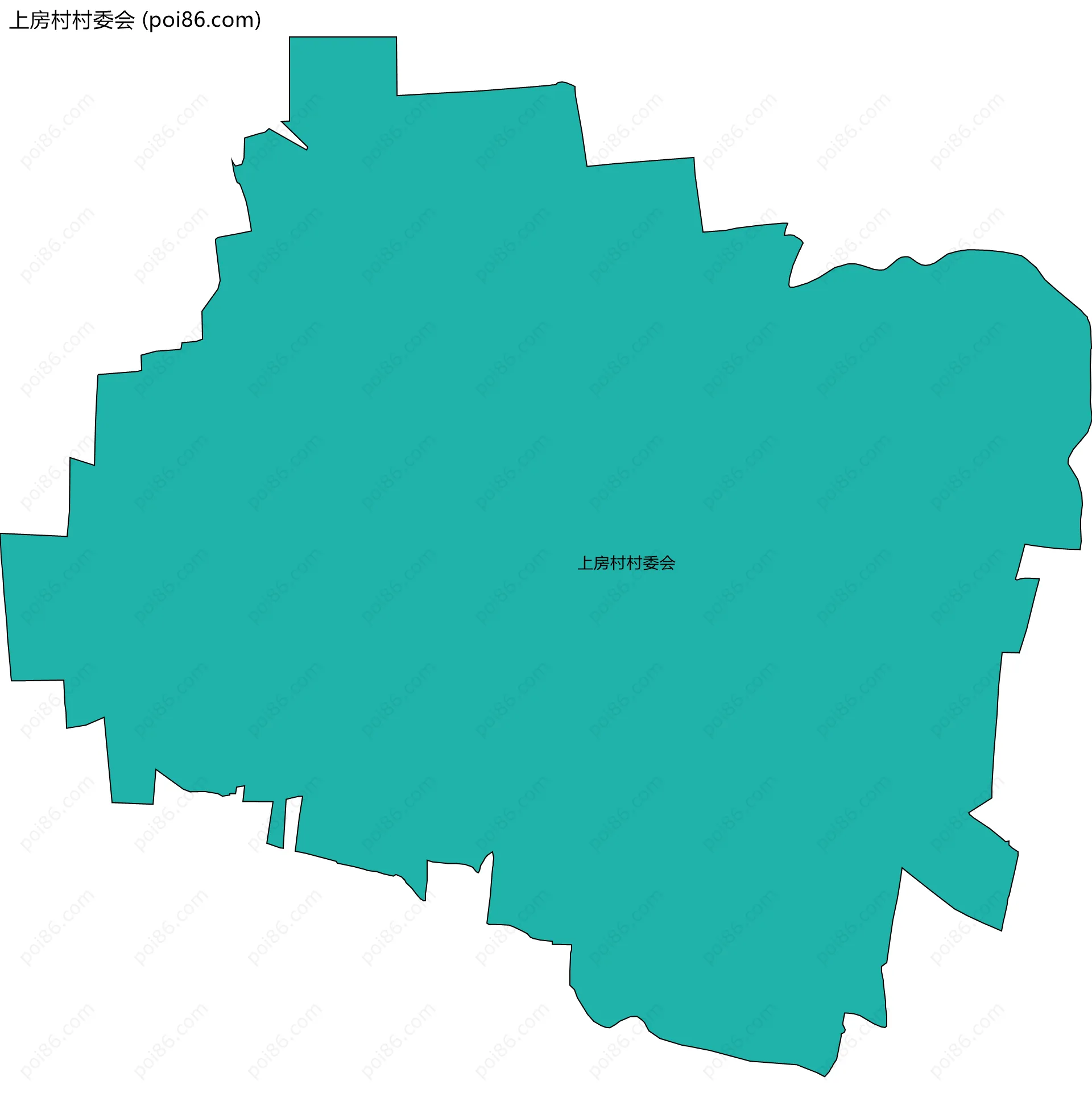 上房村村委会边界地图