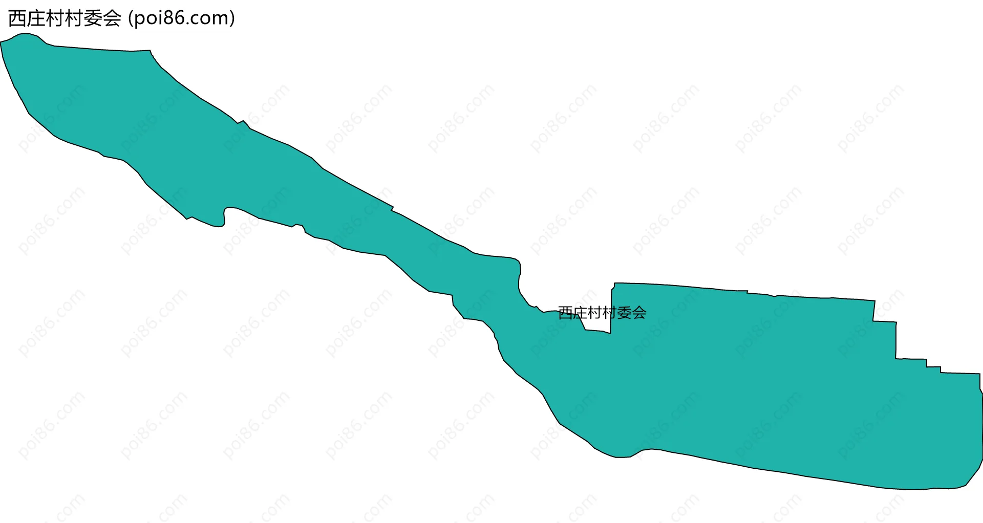 西庄村村委会边界地图