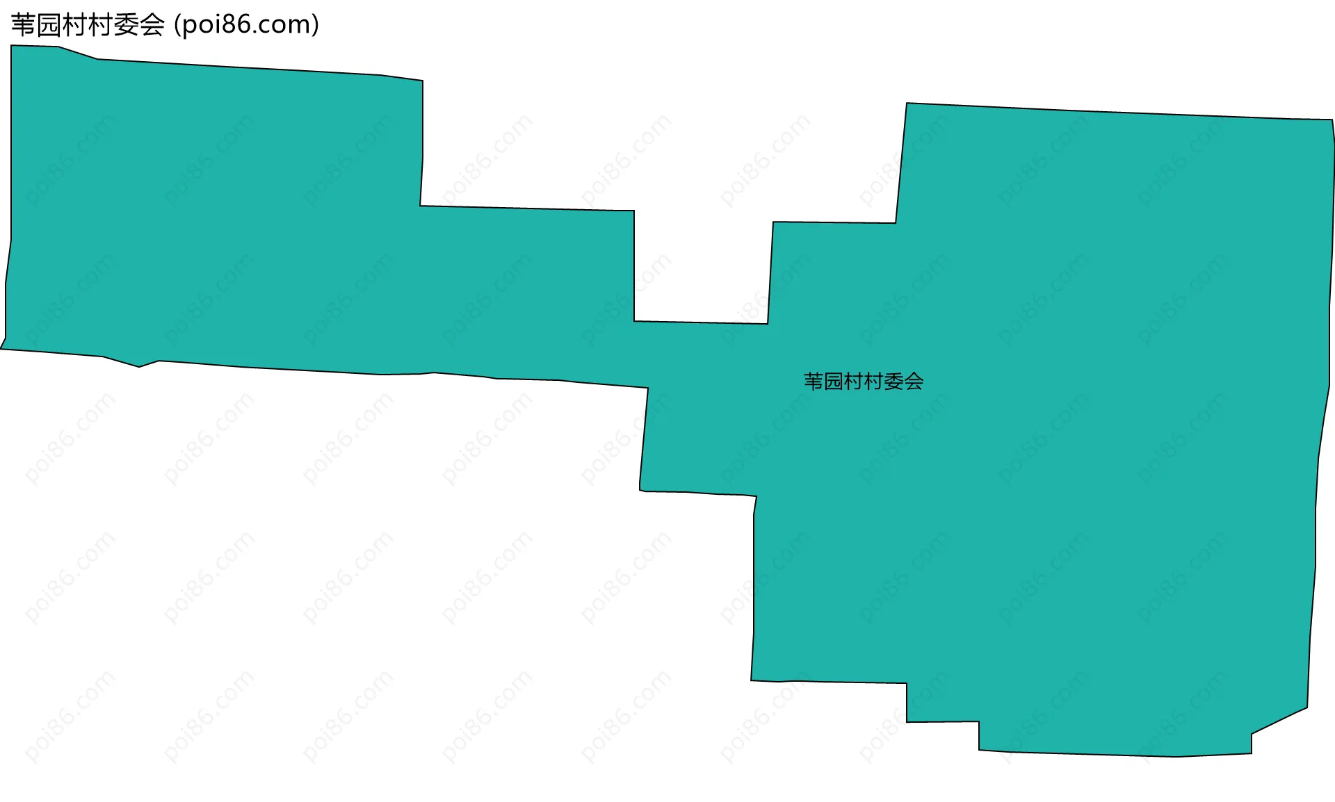 苇园村村委会边界地图