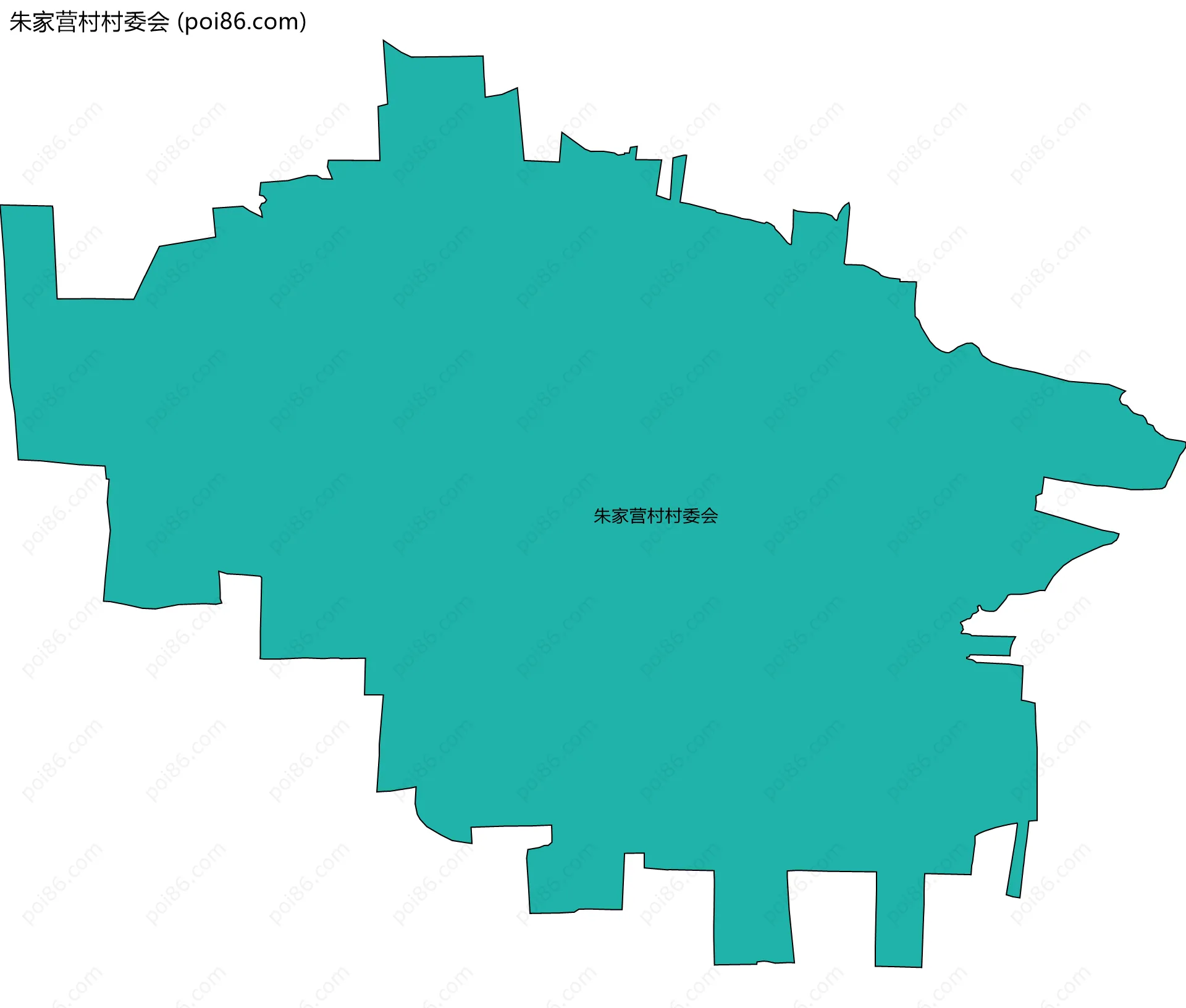 朱家营村村委会边界地图