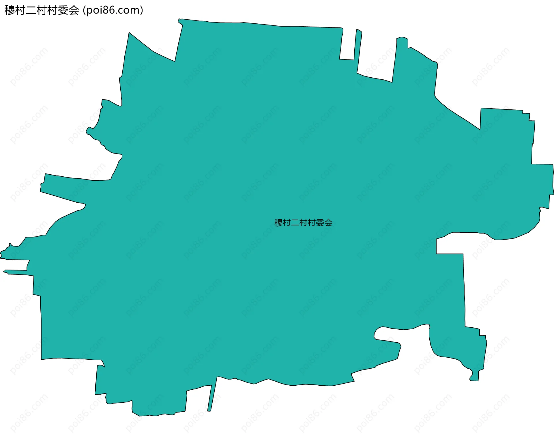 穆村二村村委会边界地图