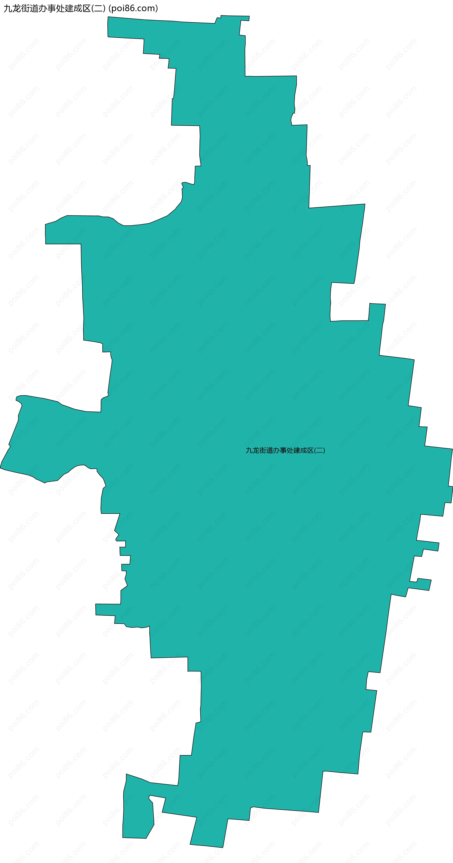 九龙街道办事处建成区(二)边界地图