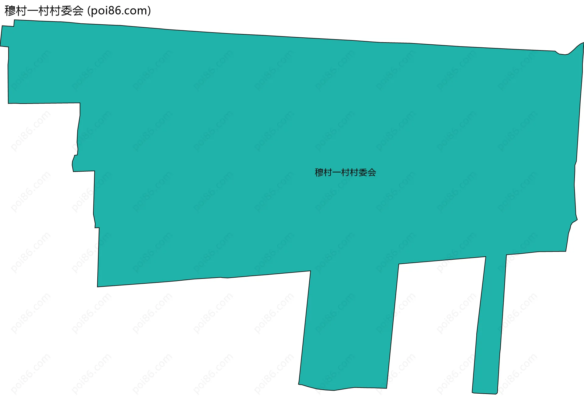 穆村一村村委会边界地图