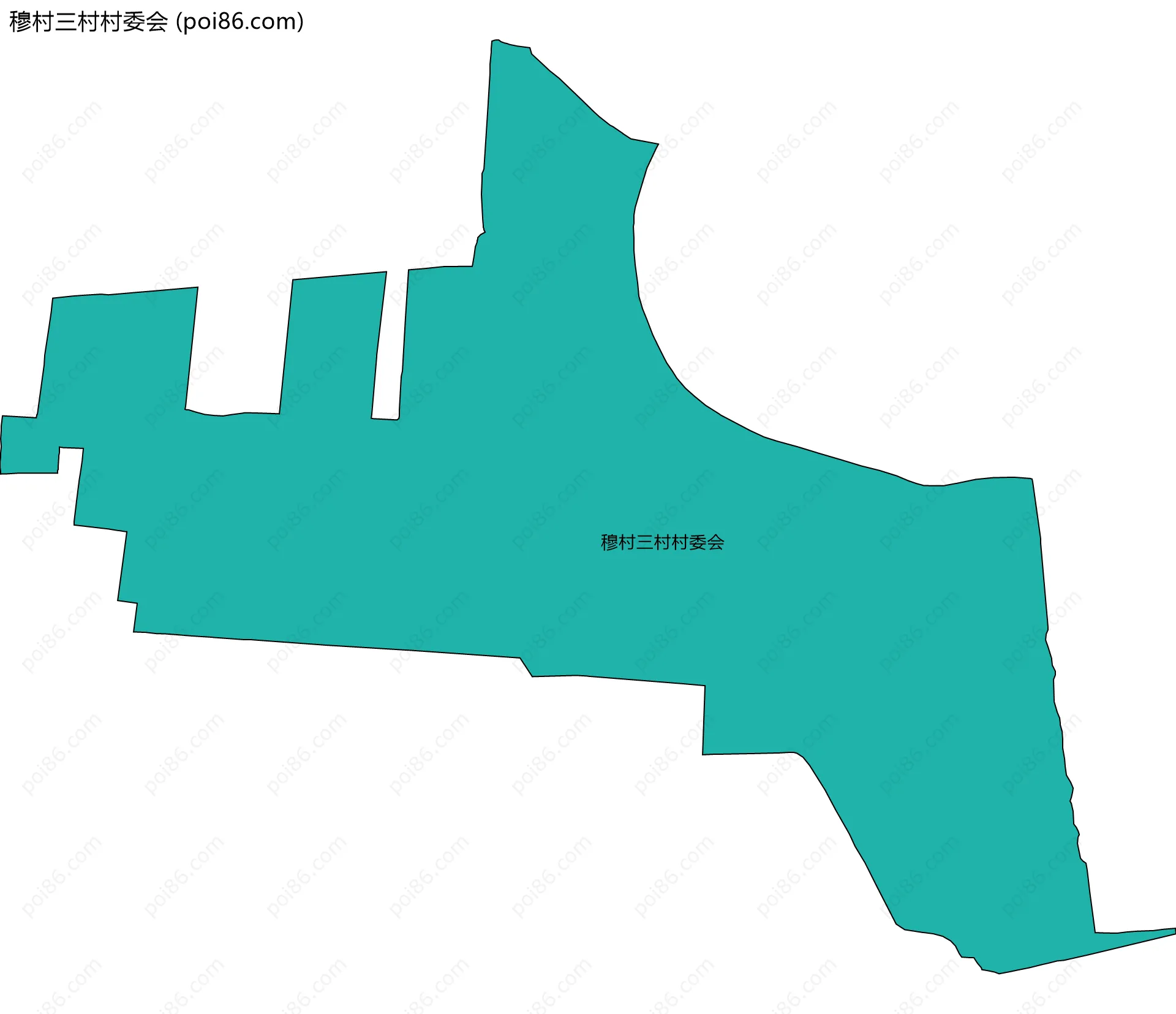 穆村三村村委会边界地图