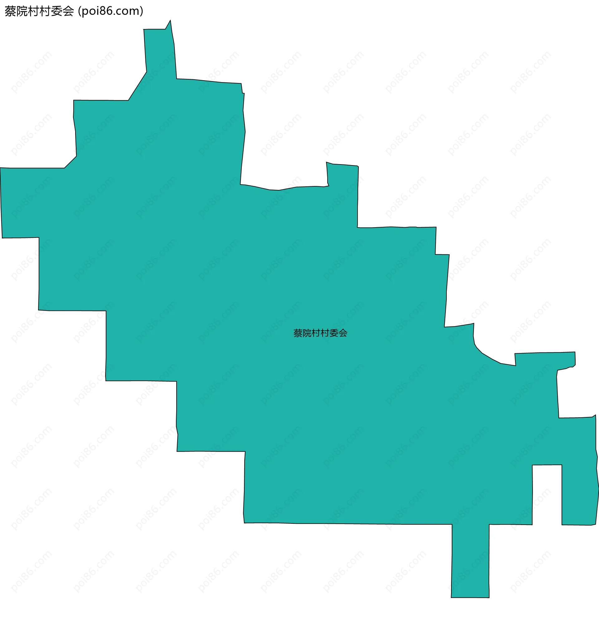 蔡院村村委会边界地图