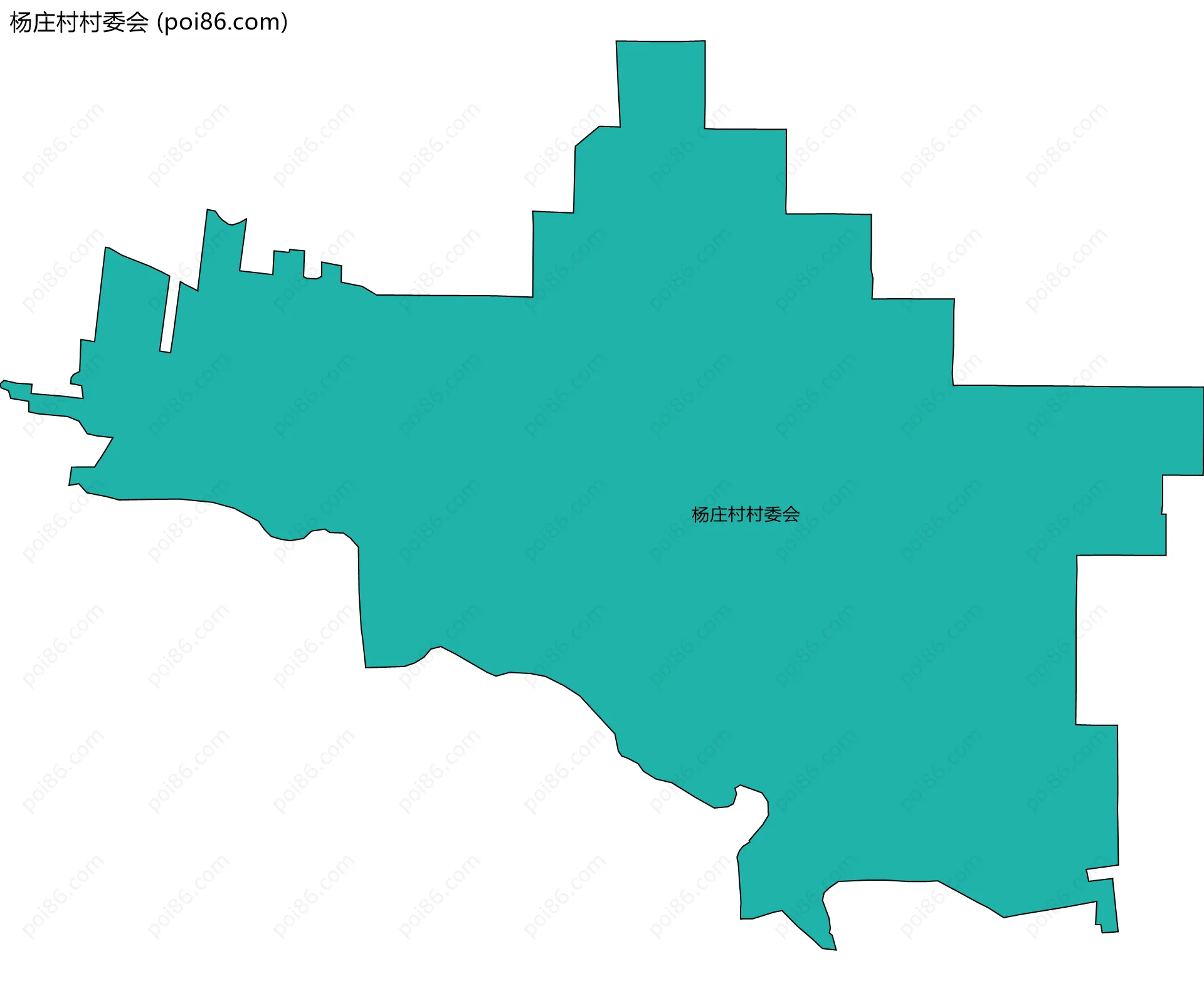 杨庄村村委会边界地图