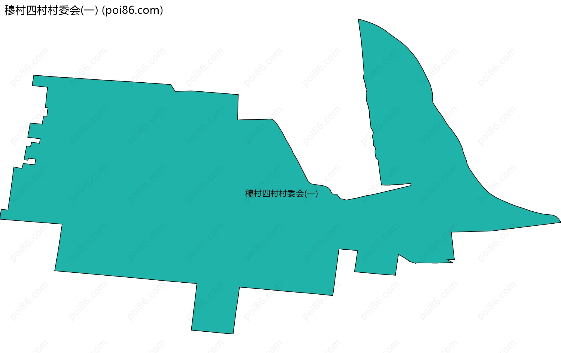 穆村四村村委会(一)边界地图