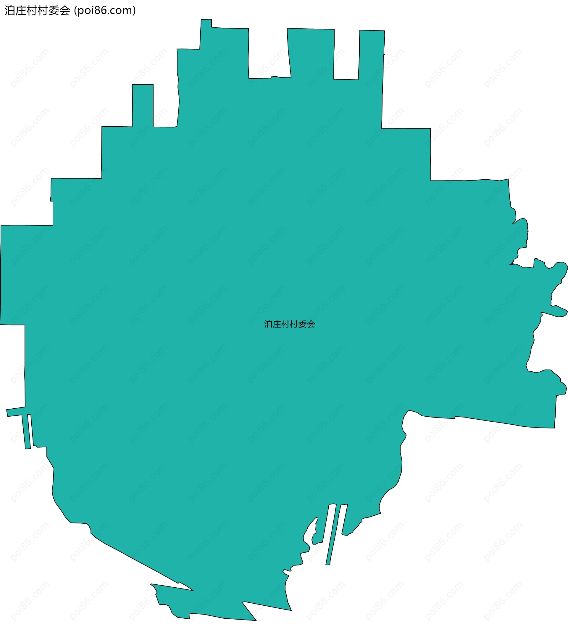 泊庄村村委会边界地图