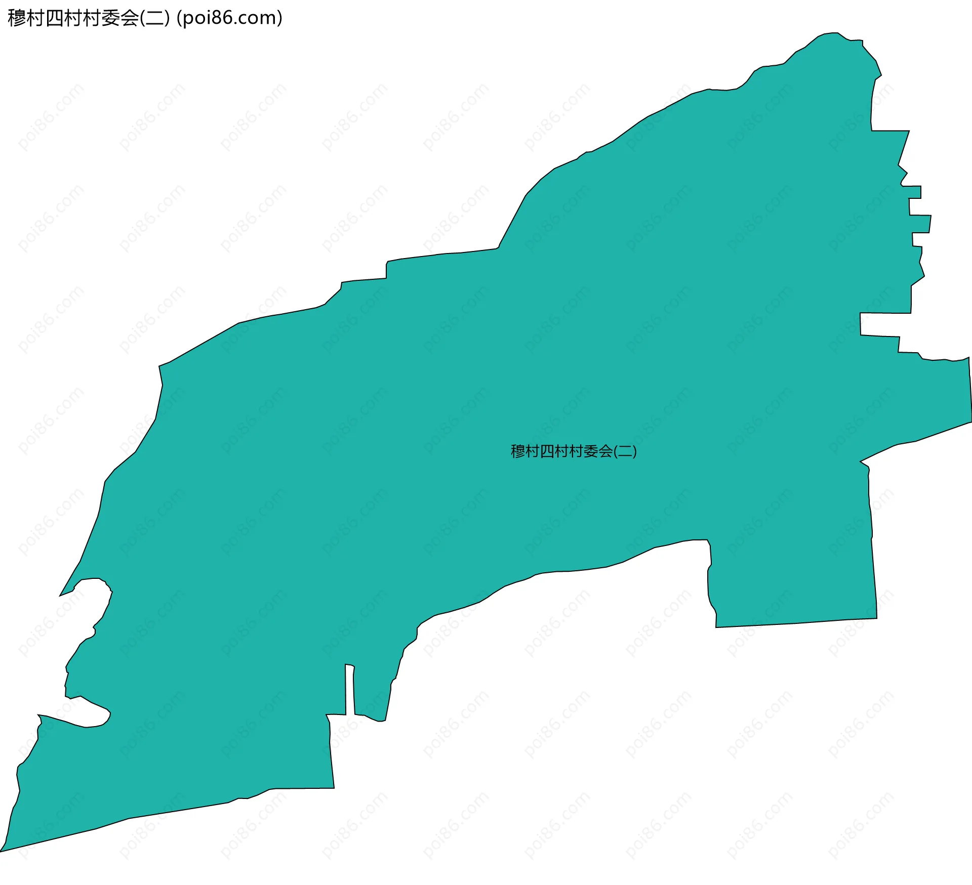 穆村四村村委会(二)边界地图