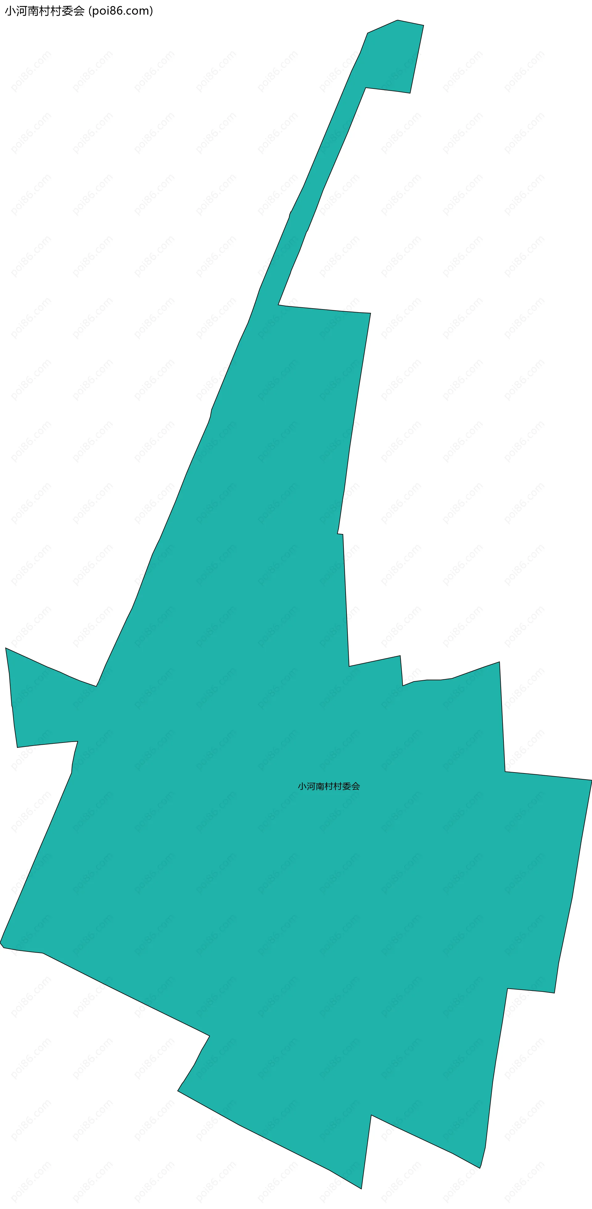 小河南村村委会边界地图