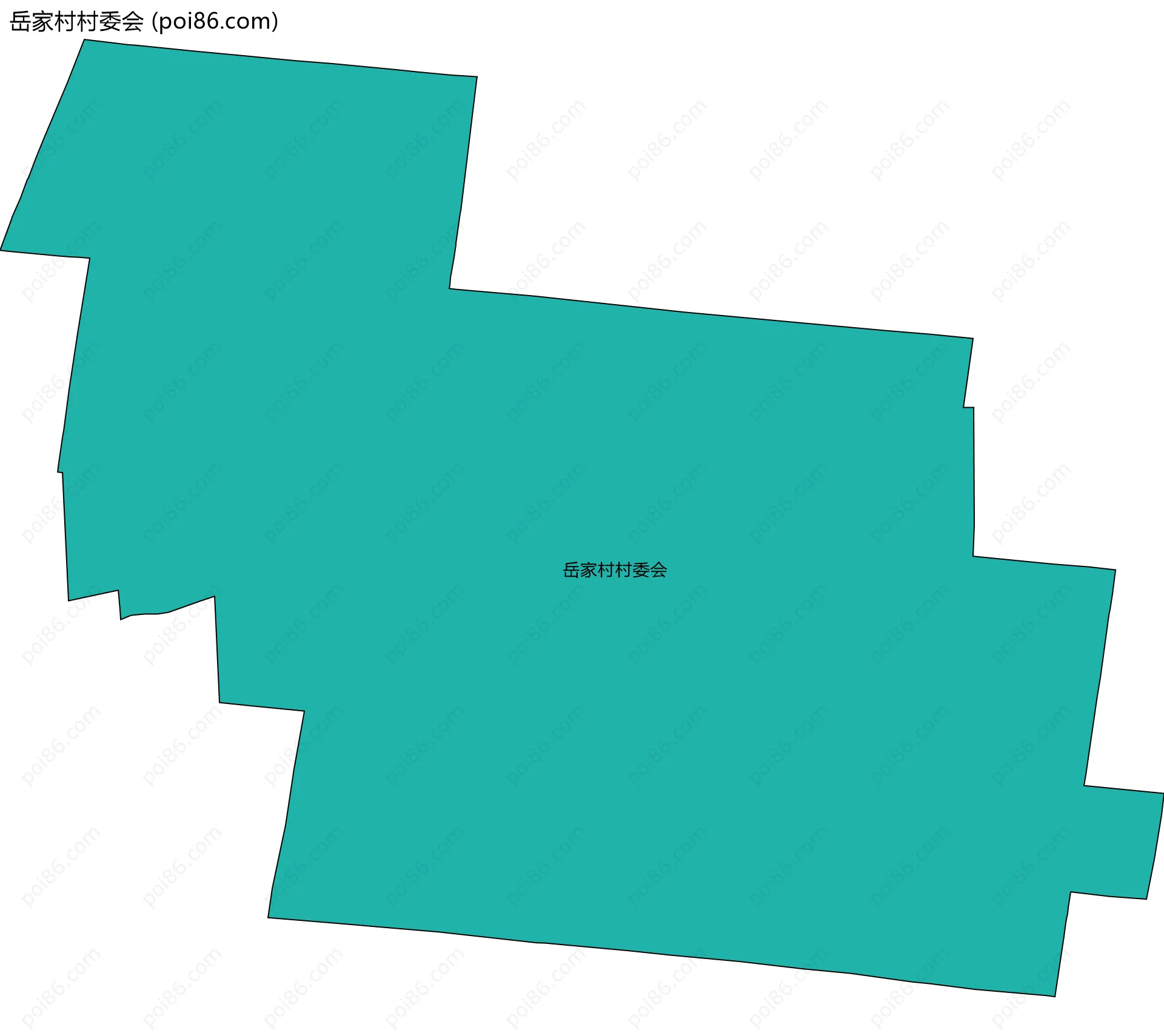 岳家村村委会边界地图
